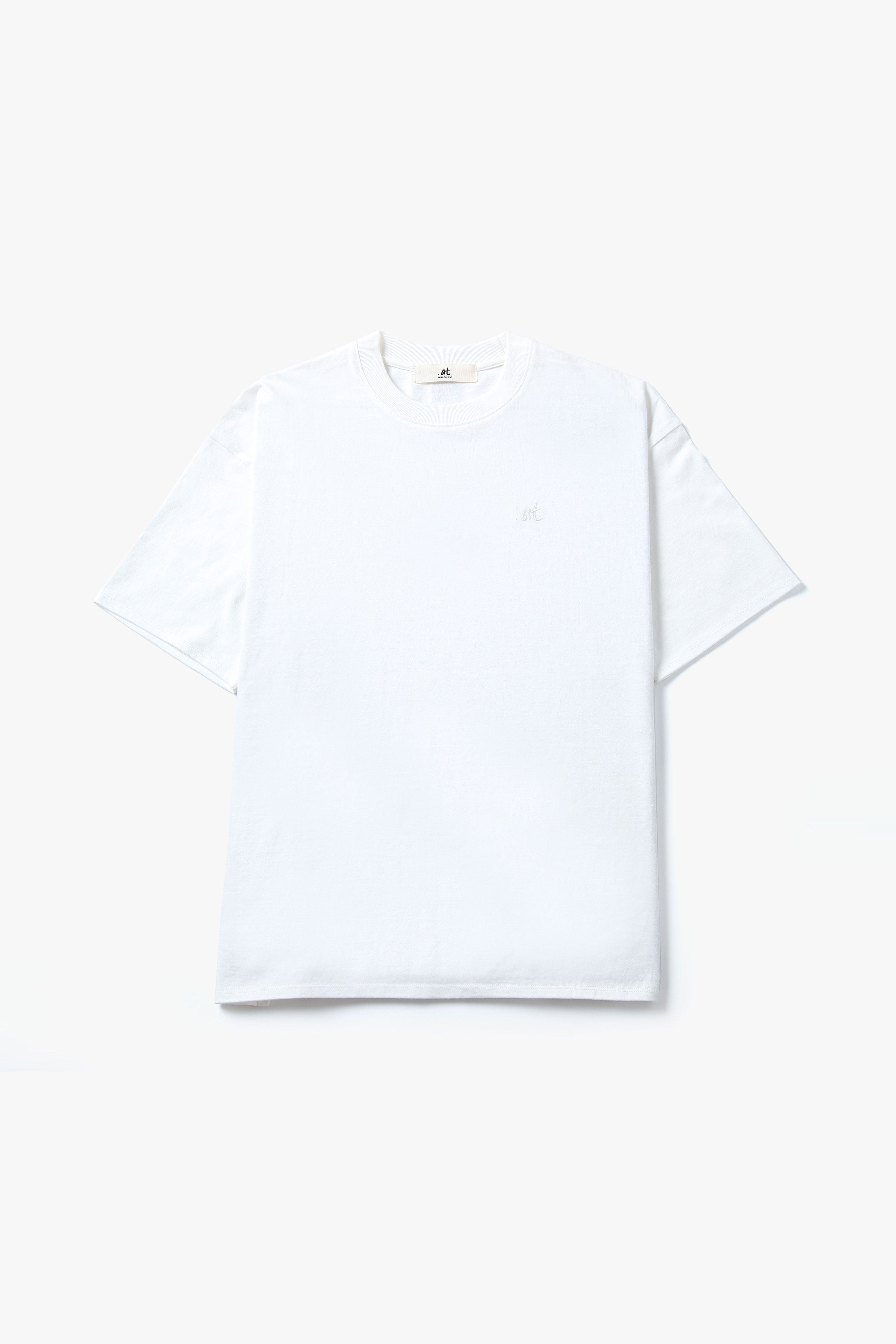 .at-Stripe Tape T-Shirt - White