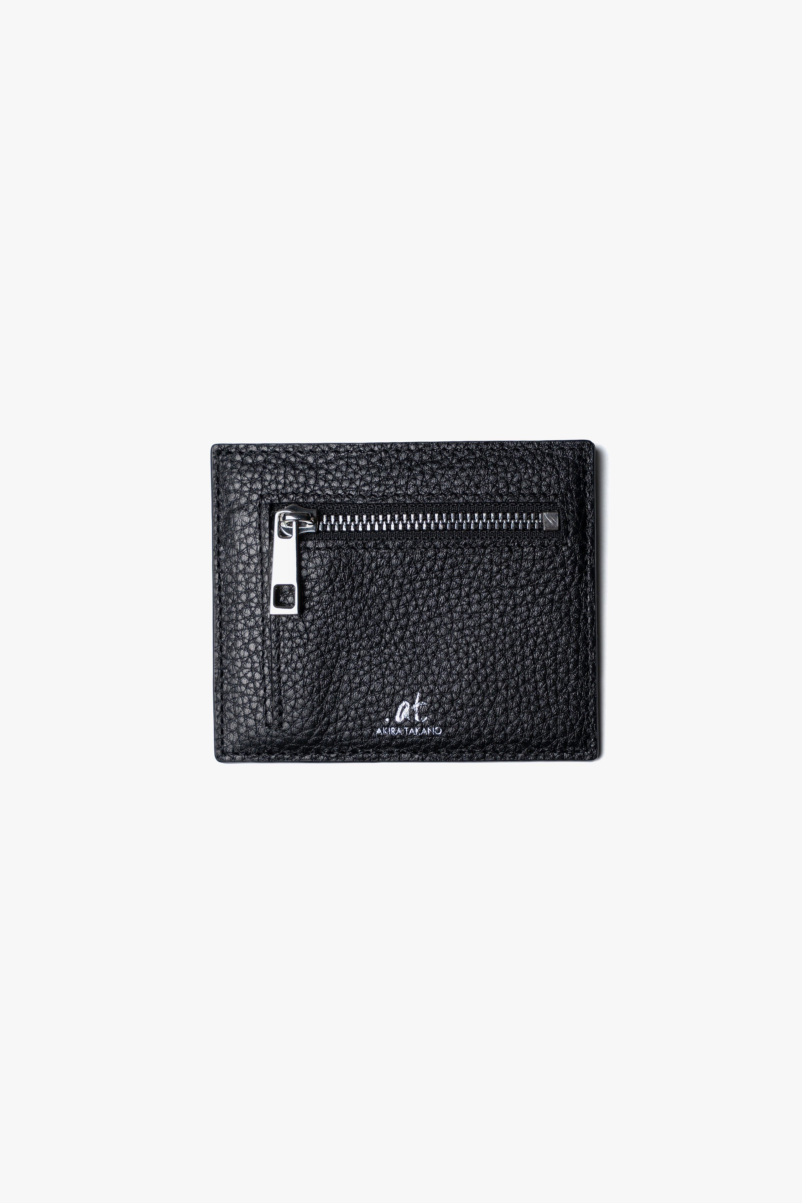 【数量限定】.at-Stripe card case - Includes a coin case - Black