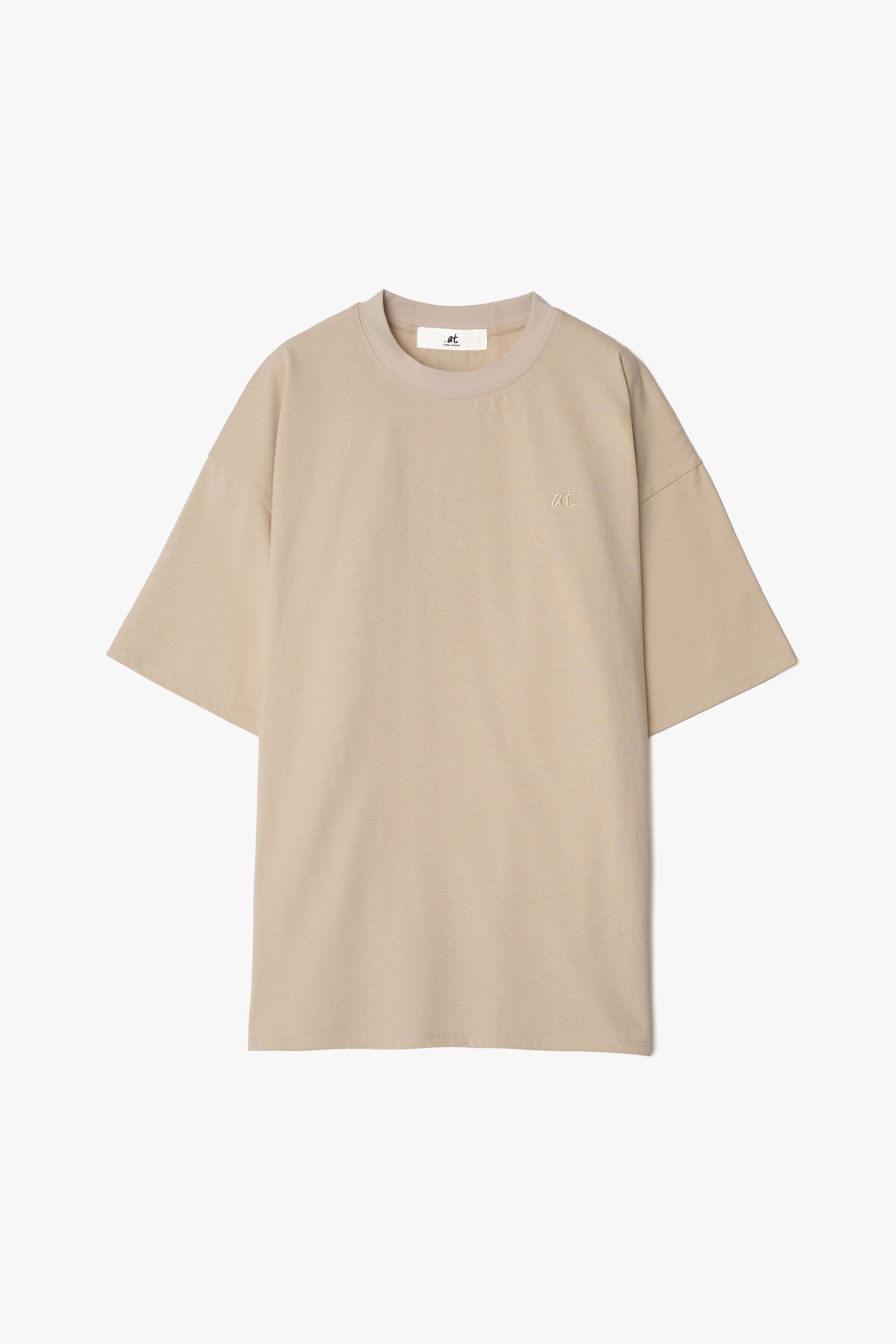 【数量限定】.at-Stripe Tape T-Shirt - Beige
