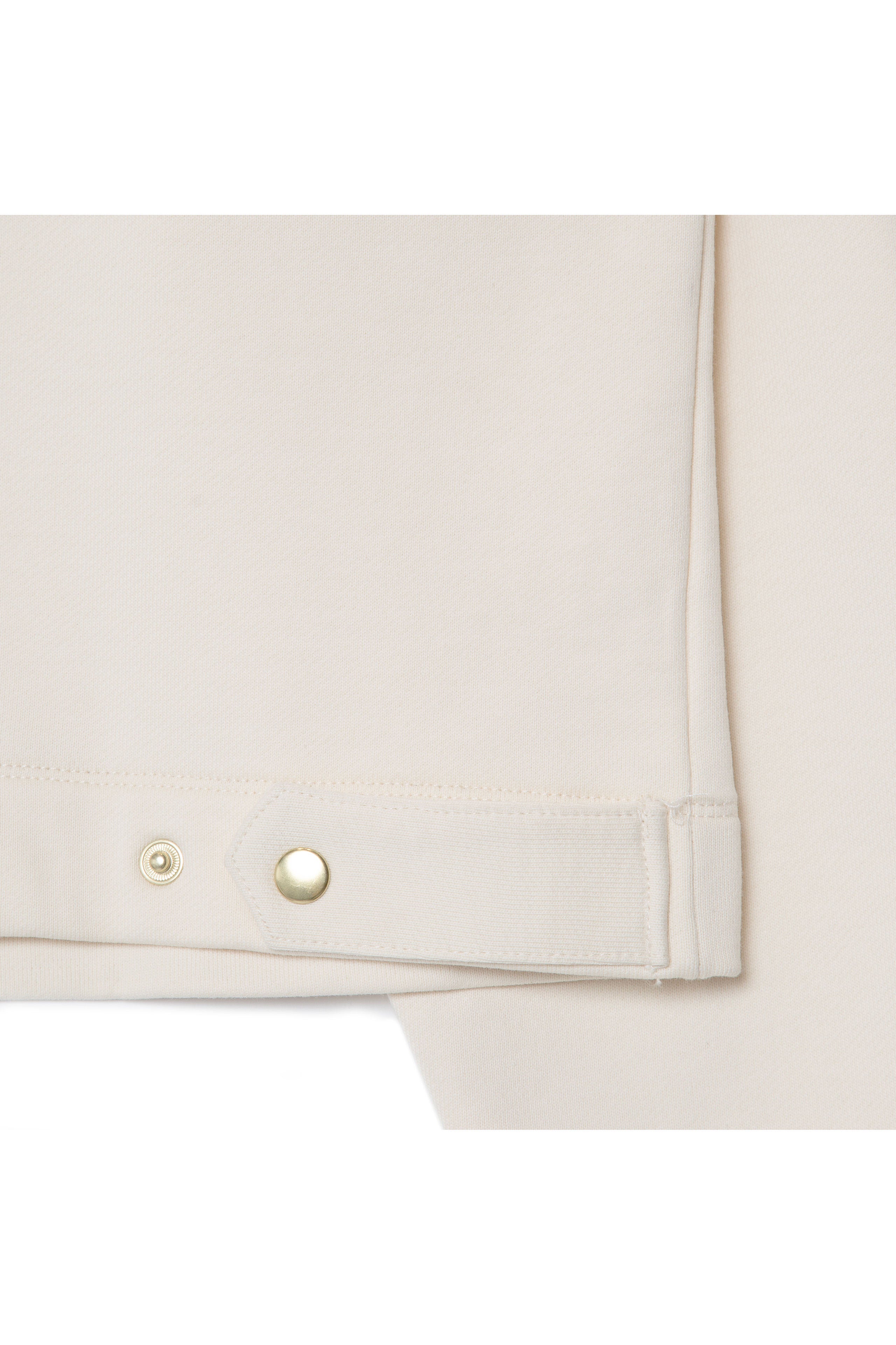 .at-Set Patch Zip-up Sweat Blouson - Ecru