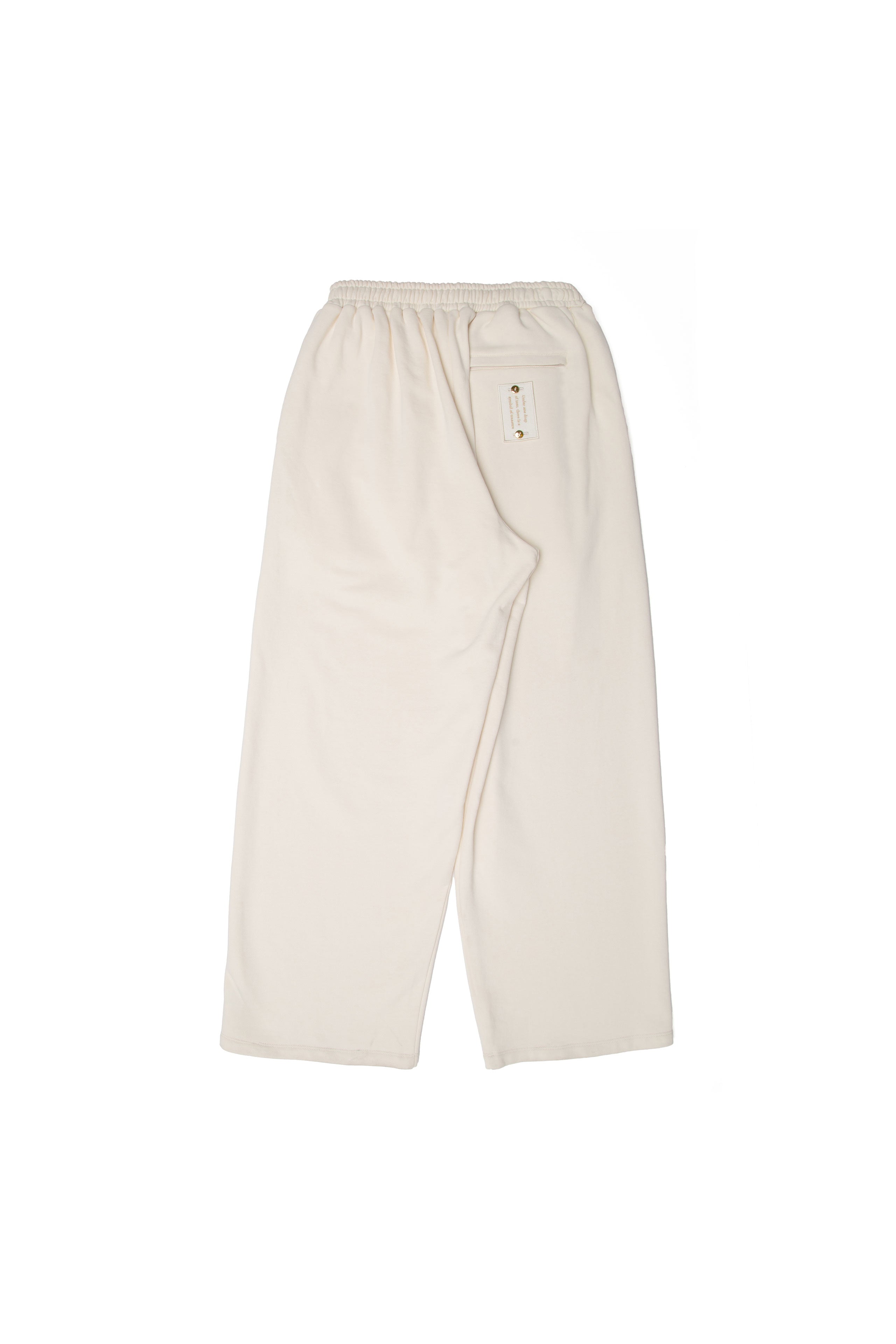 .at - Set Patch Wide Sweat Pants - Ecru