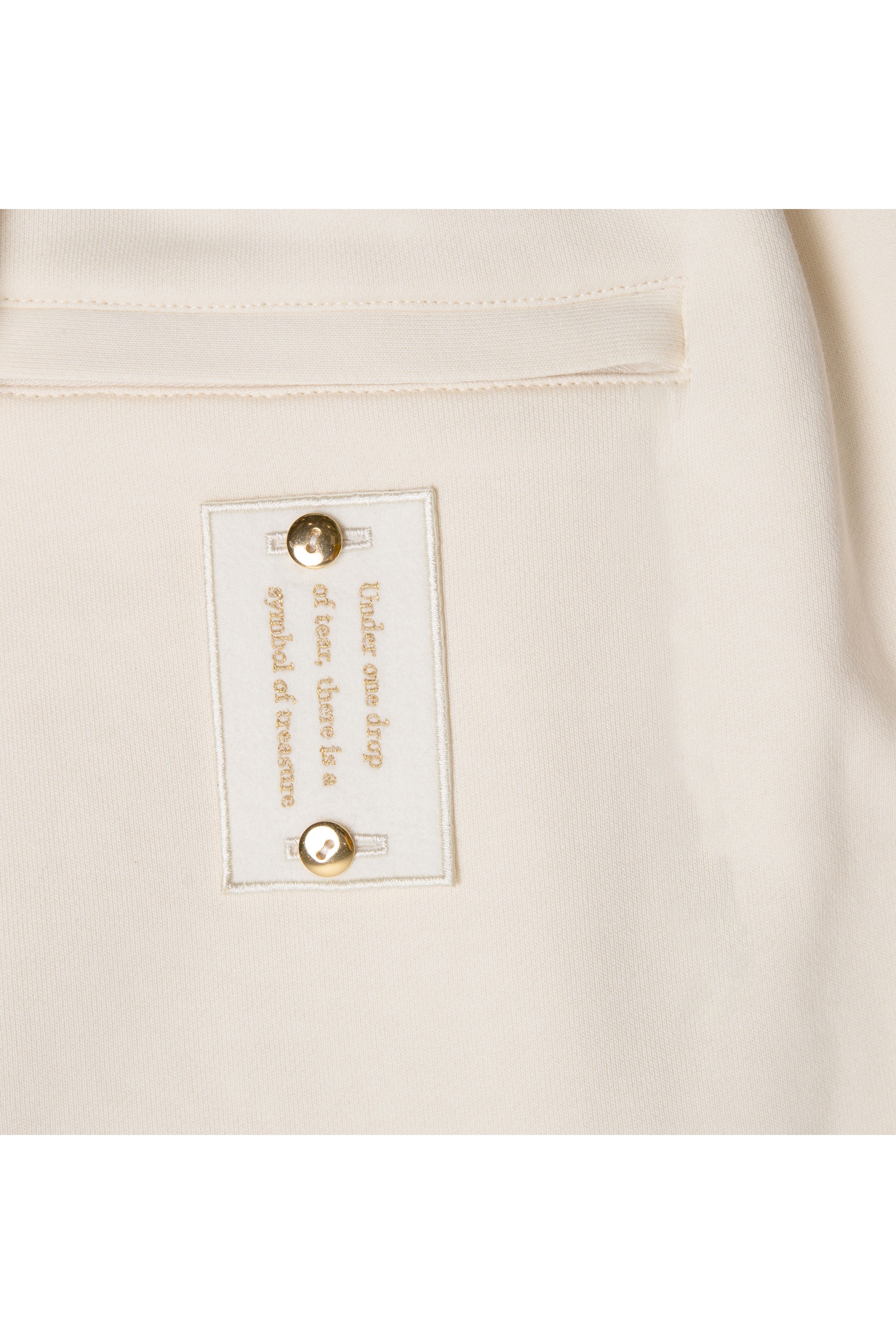 .at - Set Patch Wide Sweat Pants - Ecru