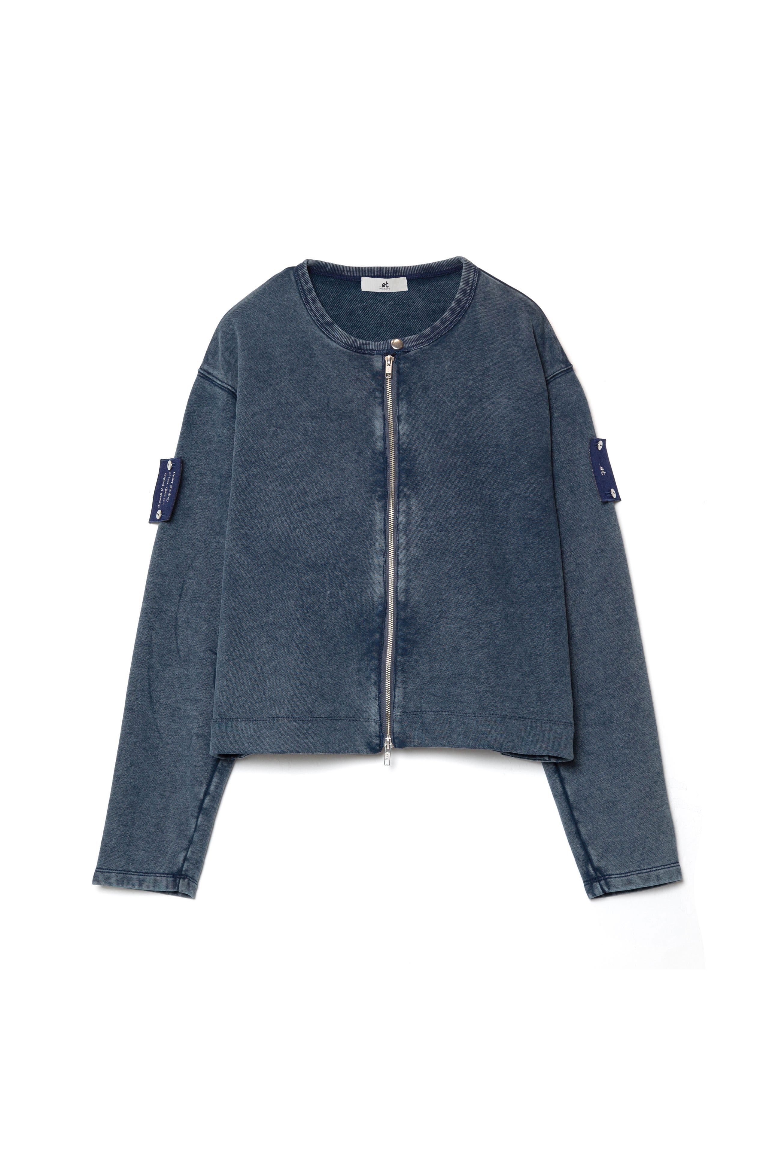 .at-Set Patch Zip-up Sweat Blouson - Indigo