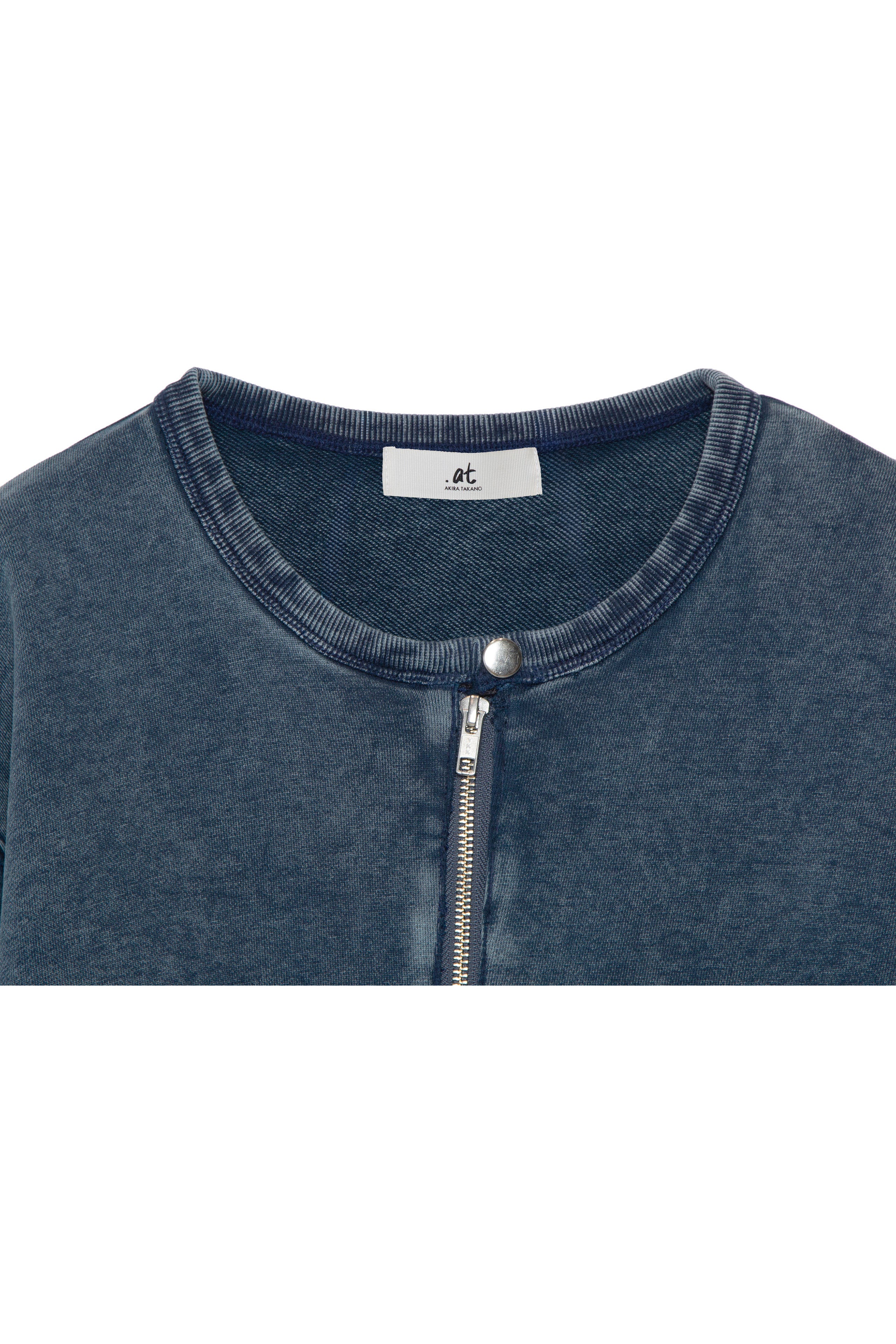 .at-Set Patch Zip-up Sweat Blouson - Indigo