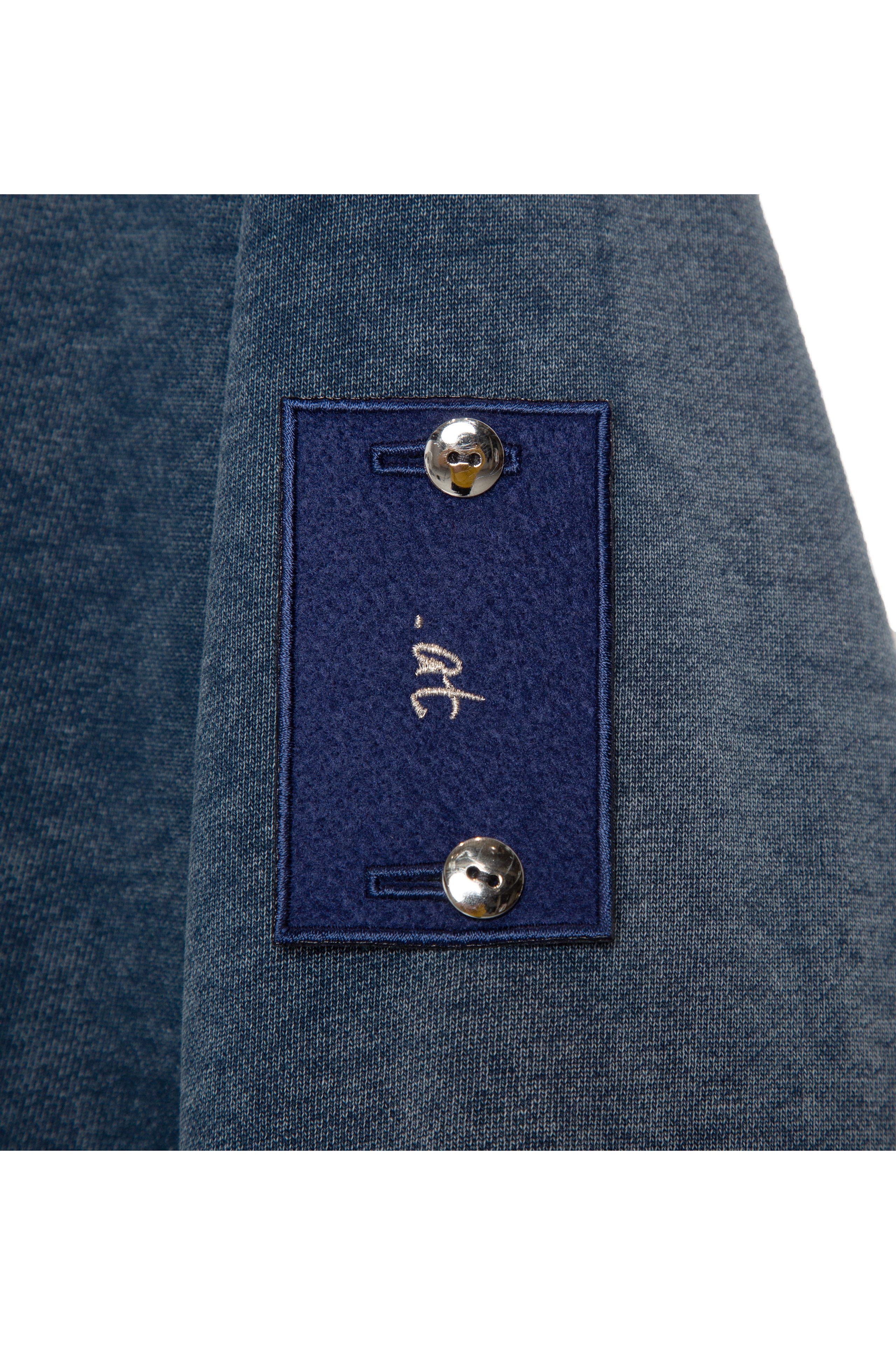 .at-Set Patch Zip-up Sweat Blouson - Indigo