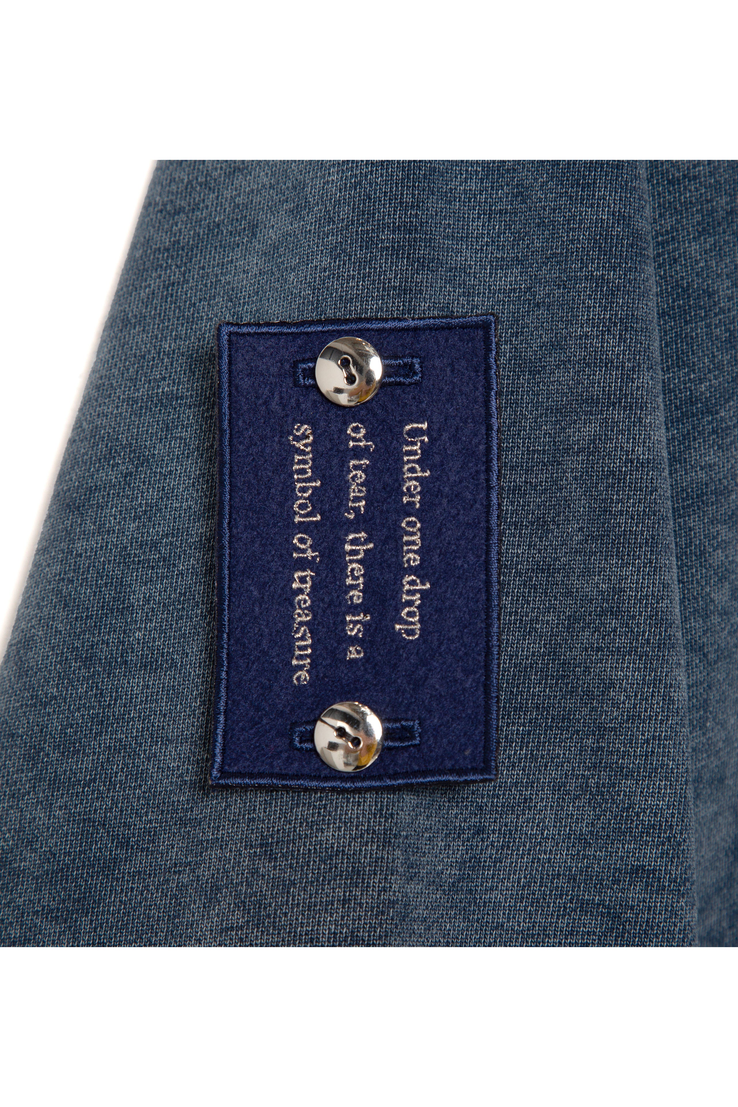 .at-Set Patch Zip-up Sweat Blouson - Indigo