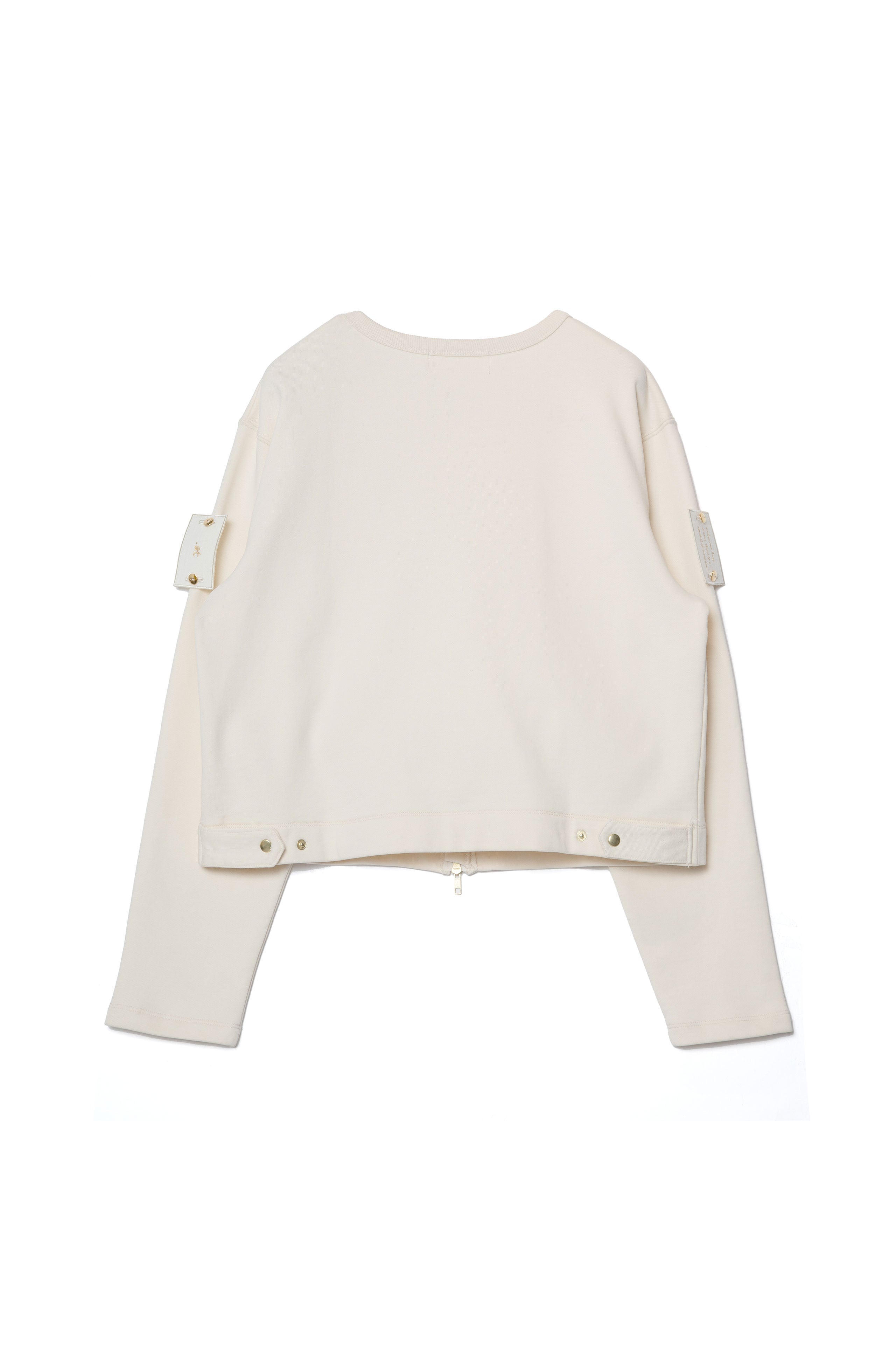 .at-Set Patch Zip-up Sweat Blouson - Ecru