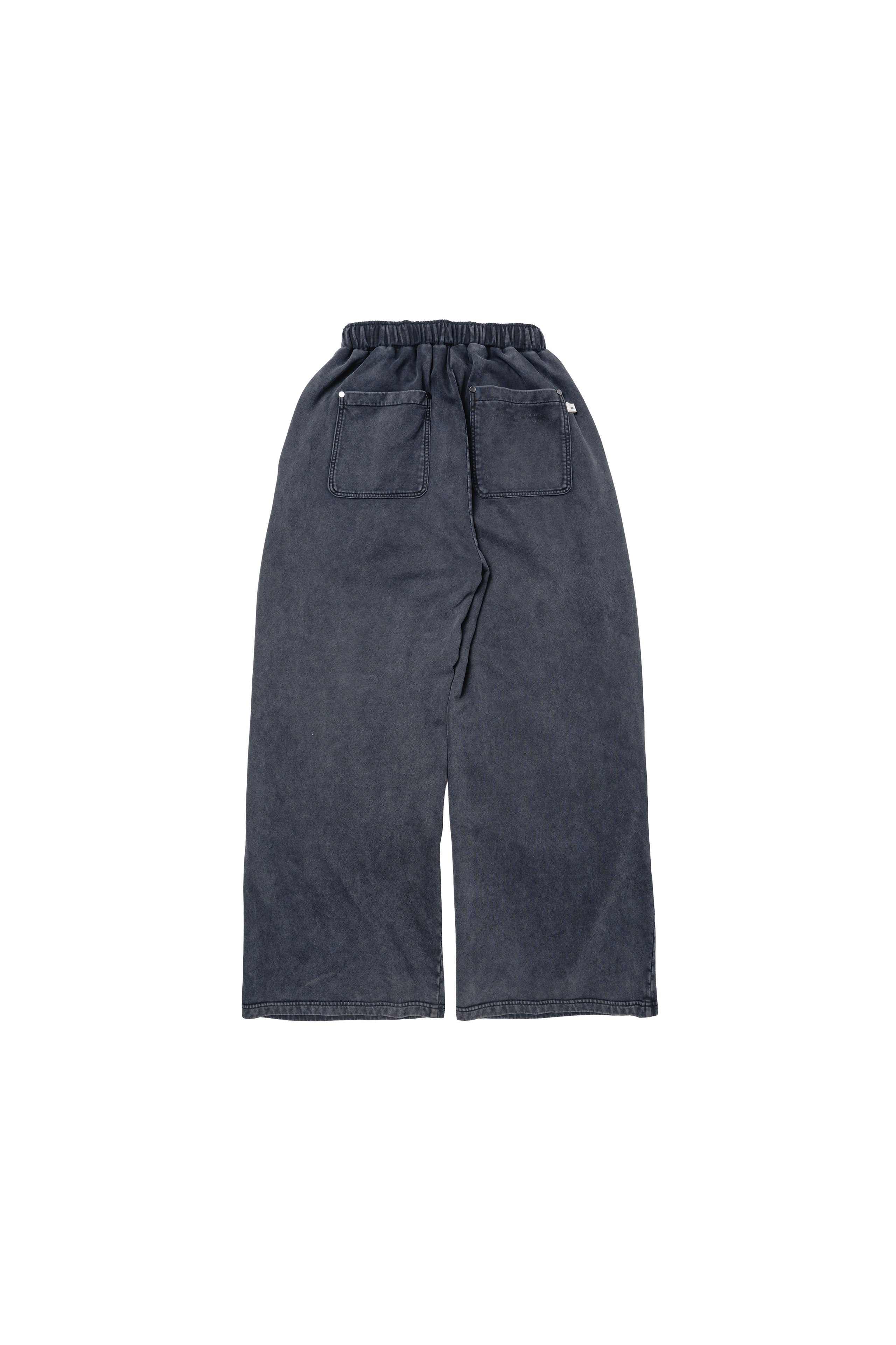 .at - Garment Wash Wide Pants - Ink Black
