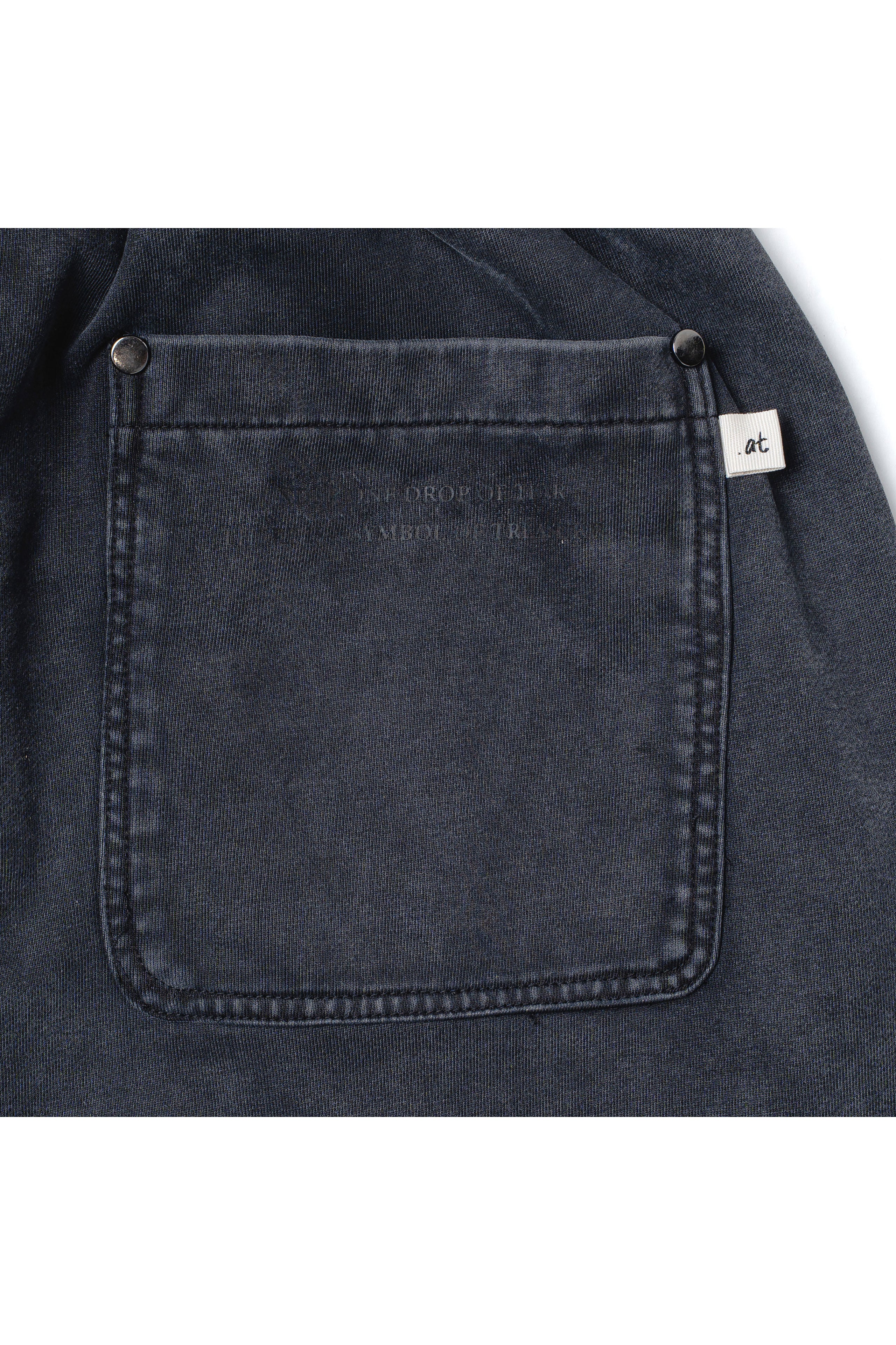 .at - Garment Wash Wide Pants - Ink Black