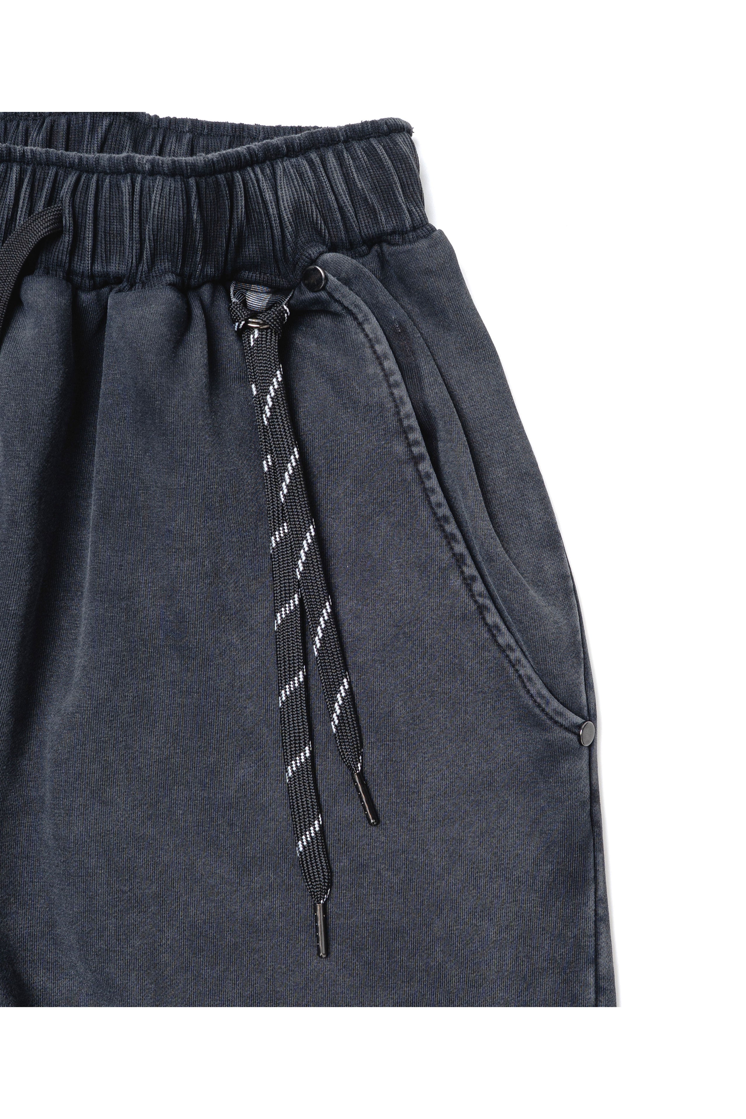 .at - Garment Wash Wide Pants - Ink Black
