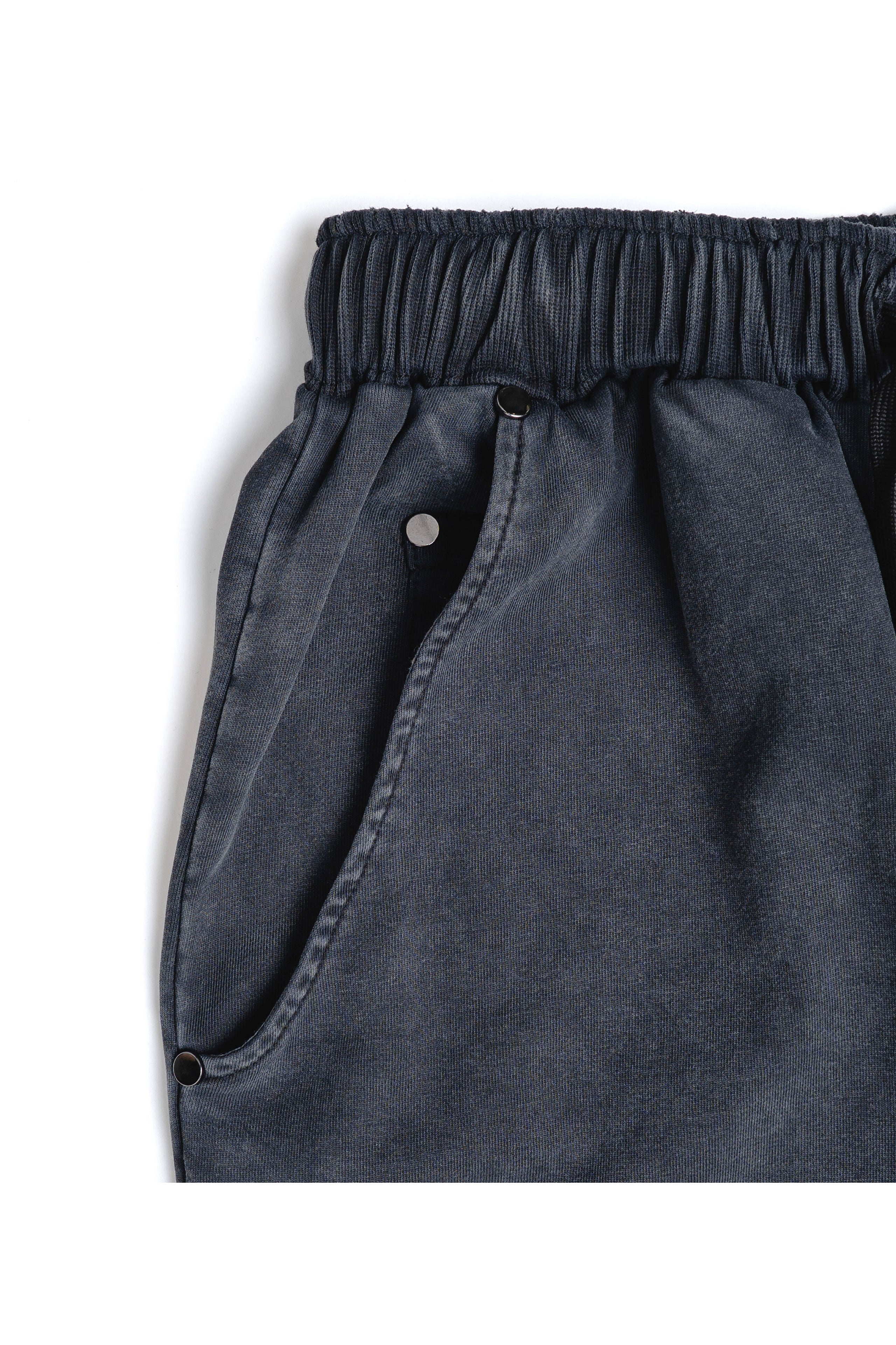 .at - Garment Wash Wide Pants - Ink Black
