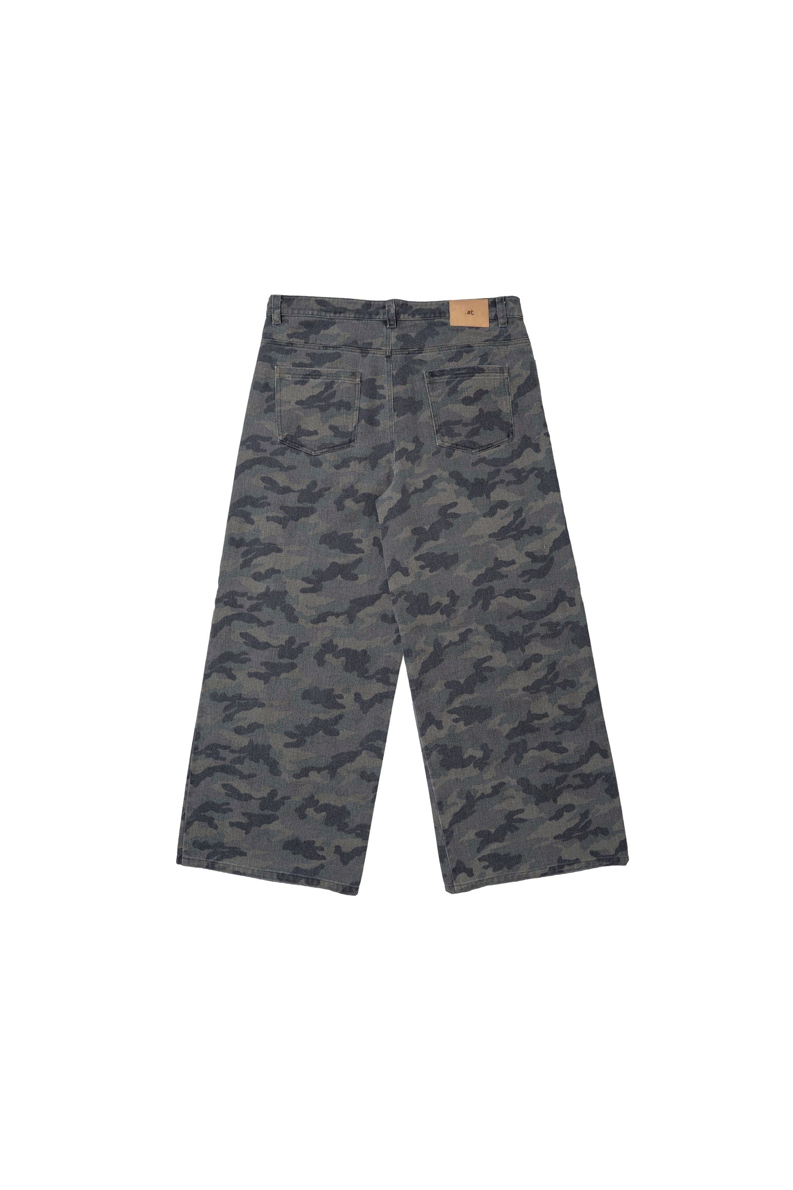 .at - Camouflage Wide Pants - Khaki Camo 02
