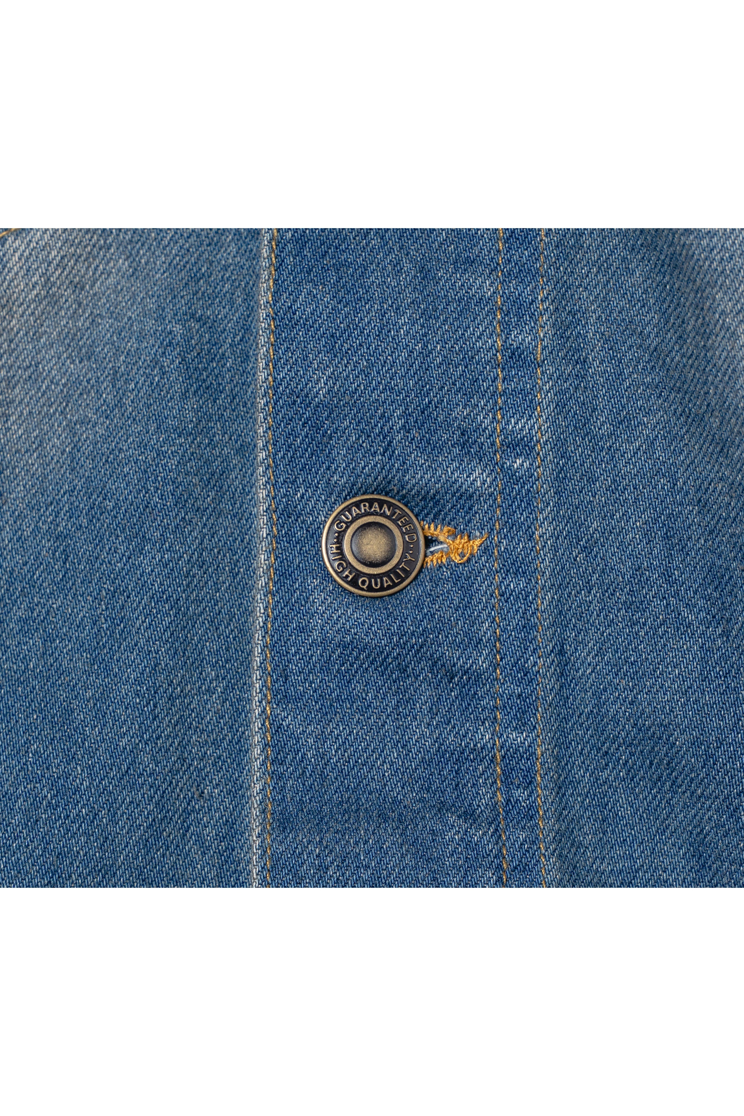 .at - Sleeveless Denim Jacket - Wash Indigo