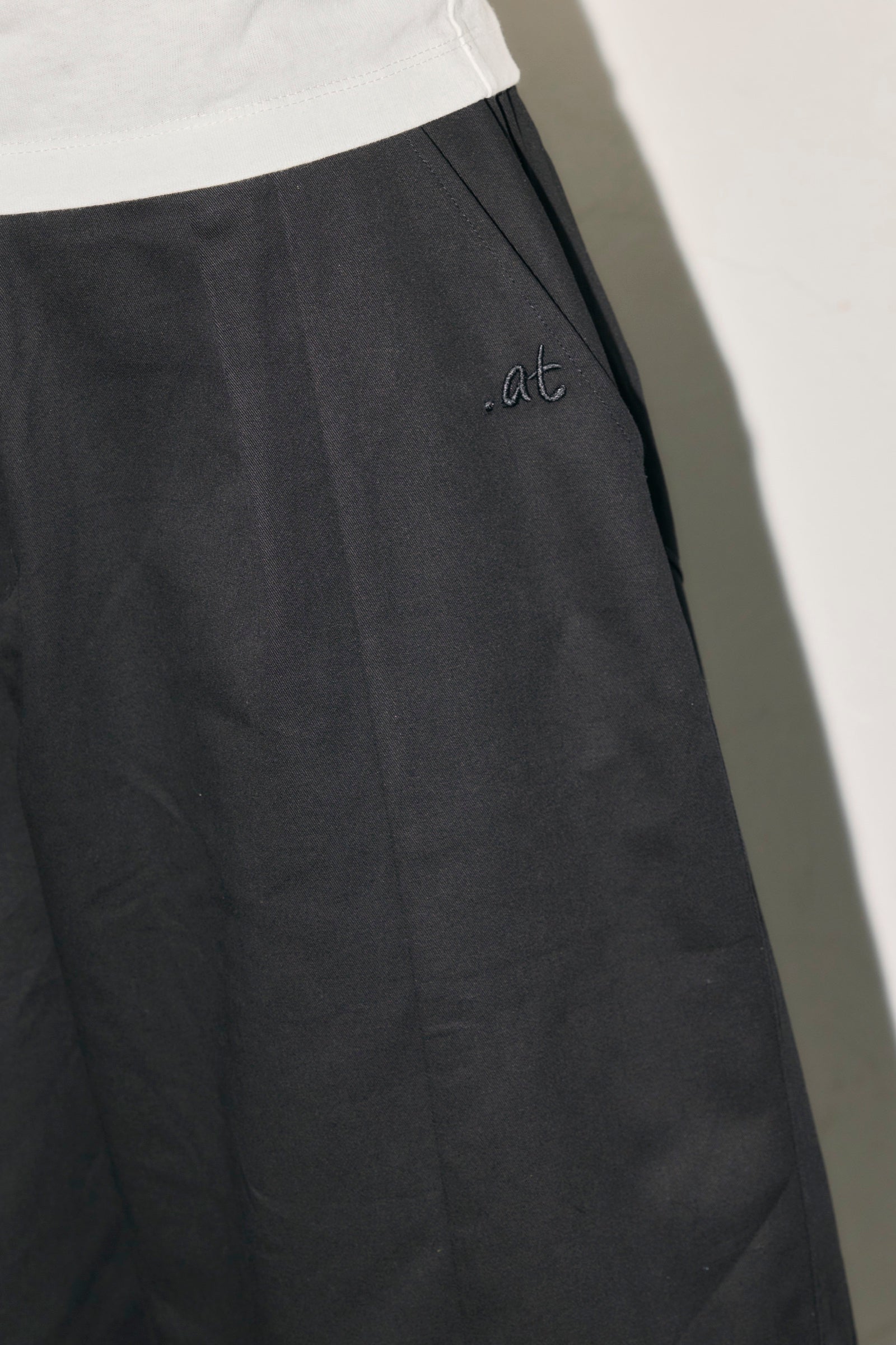 .at - Lace Switching Buggy Pants - Black 07