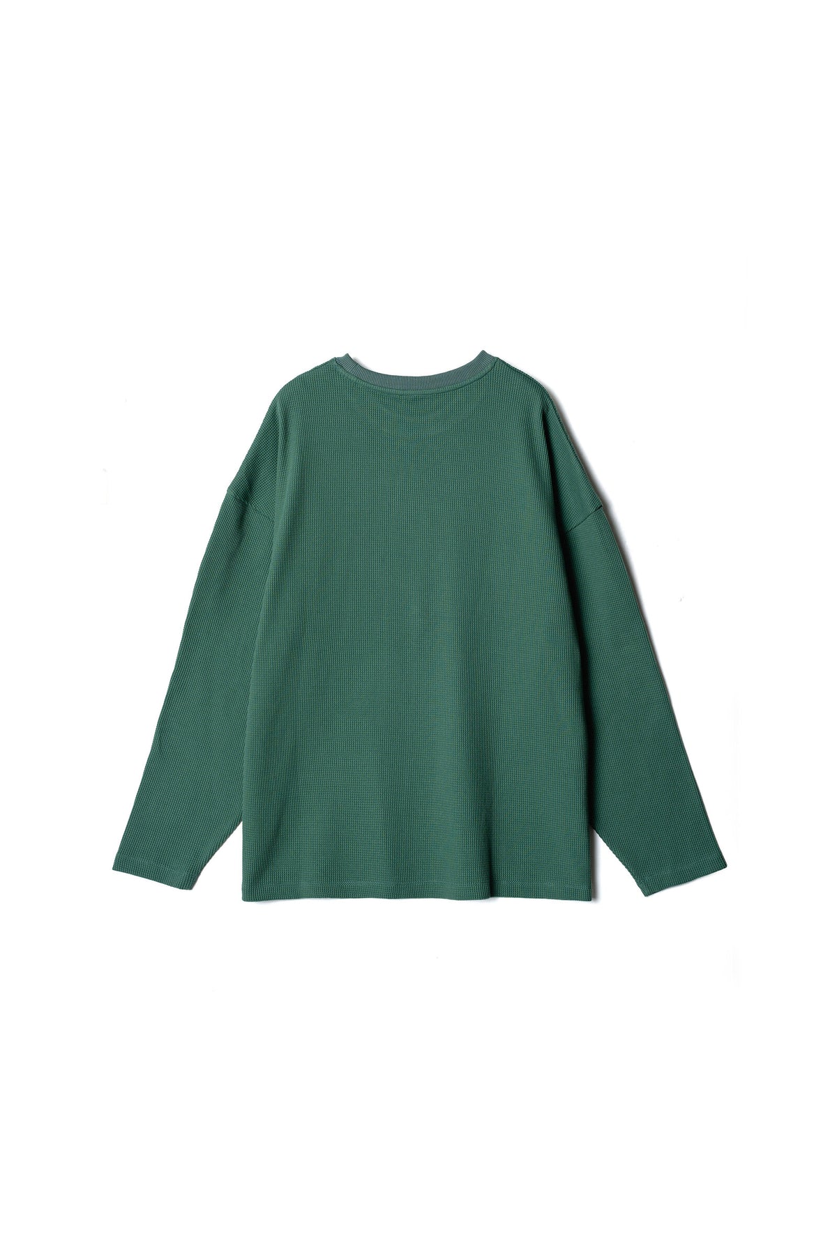 .at - Waffle Long-Sleeve T-Shirt - Green 02