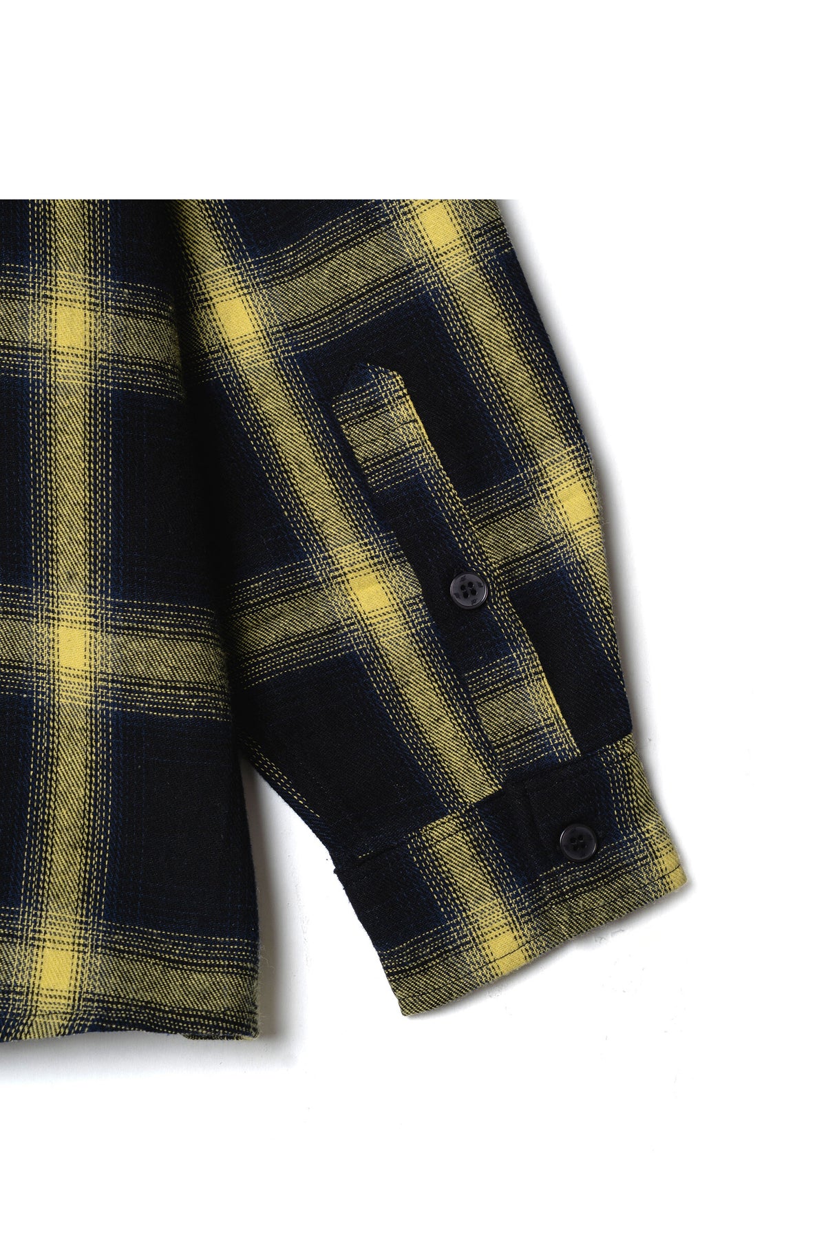 .at - vintage check hoodie Shirt - Yellow×Black Check 05