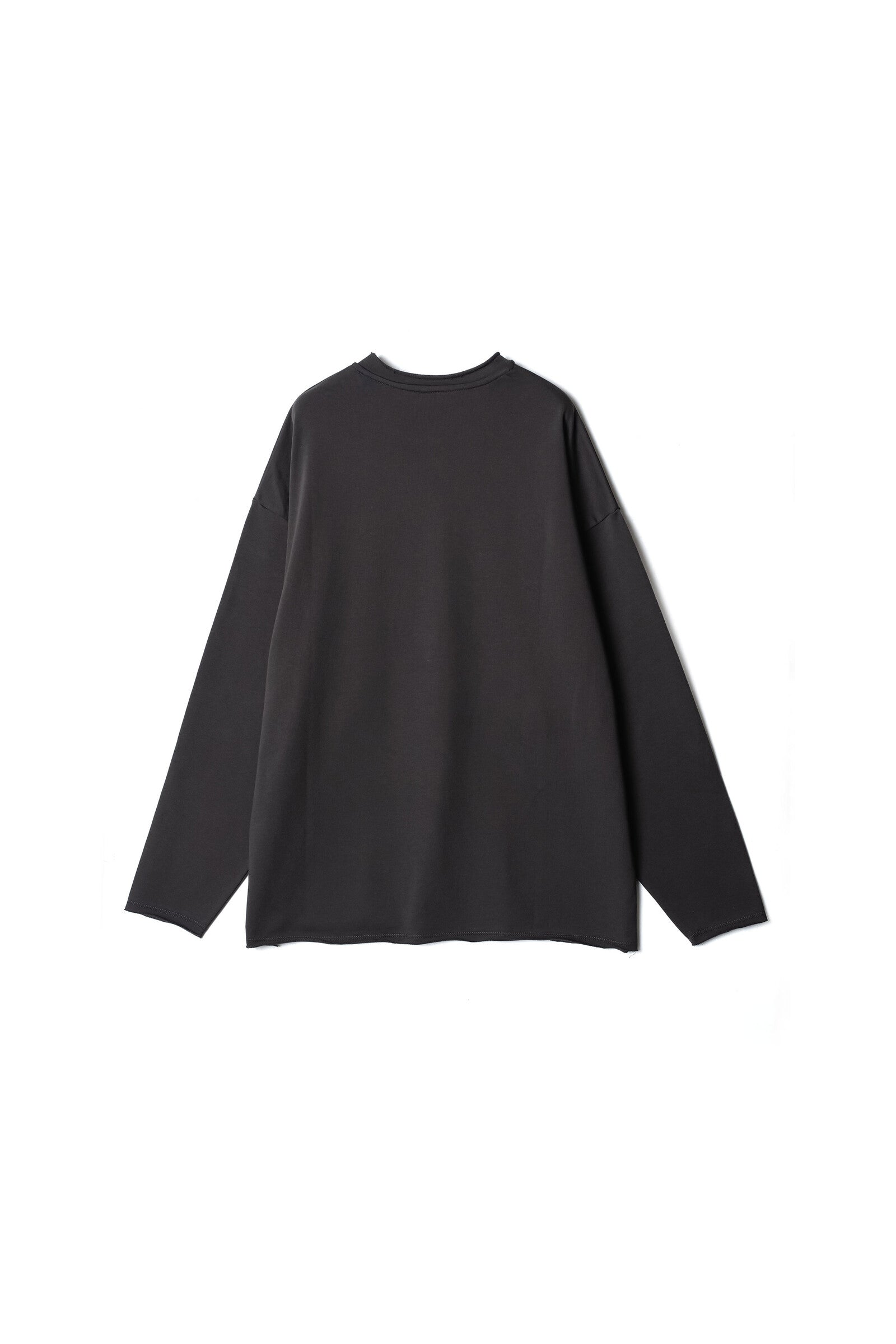.at - french terry long-sleeve T-shirt - Charcoal Gray 02