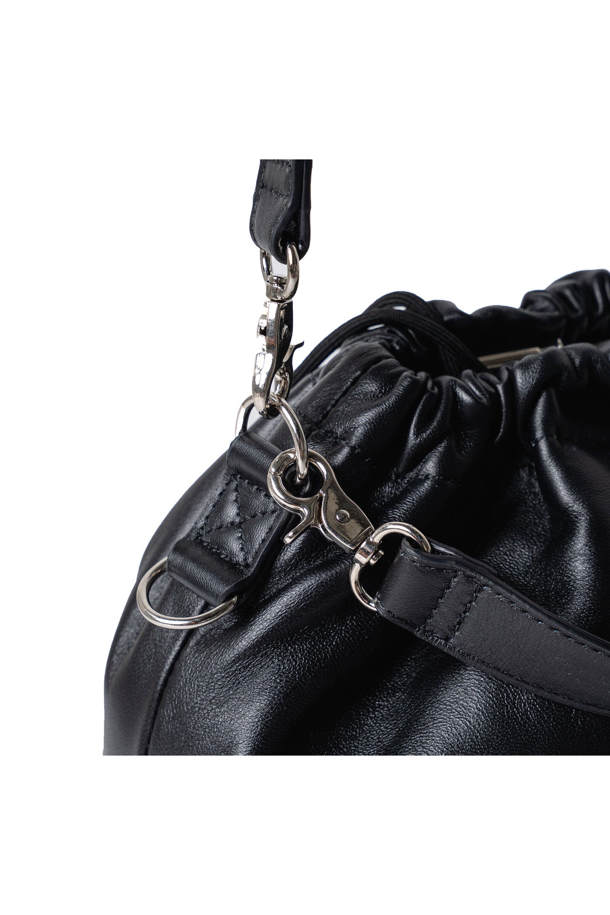 .at - Drawstring Bucket Bag - Black 07