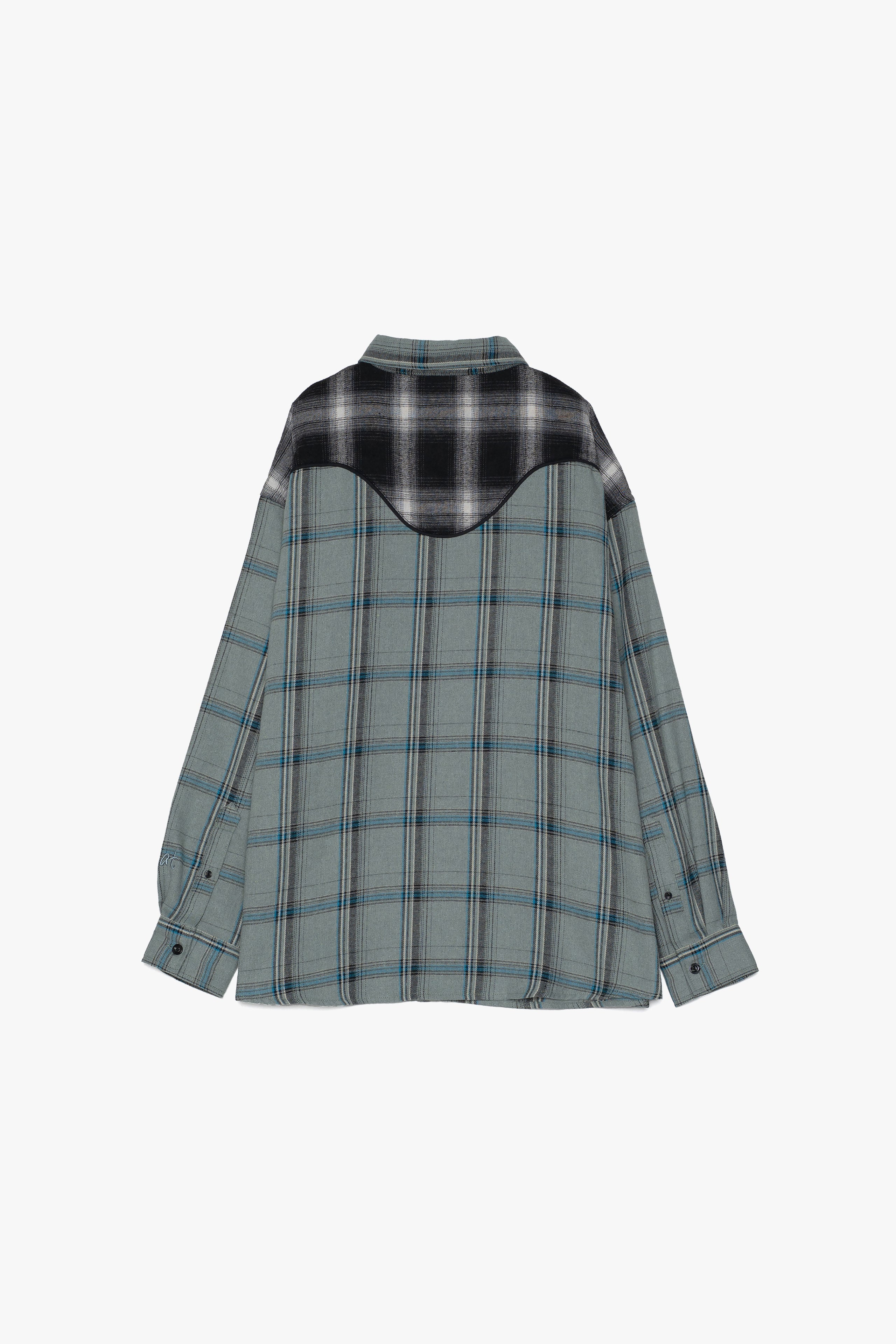 【数量限定】.at-checked lannel shirt - Khaki Check