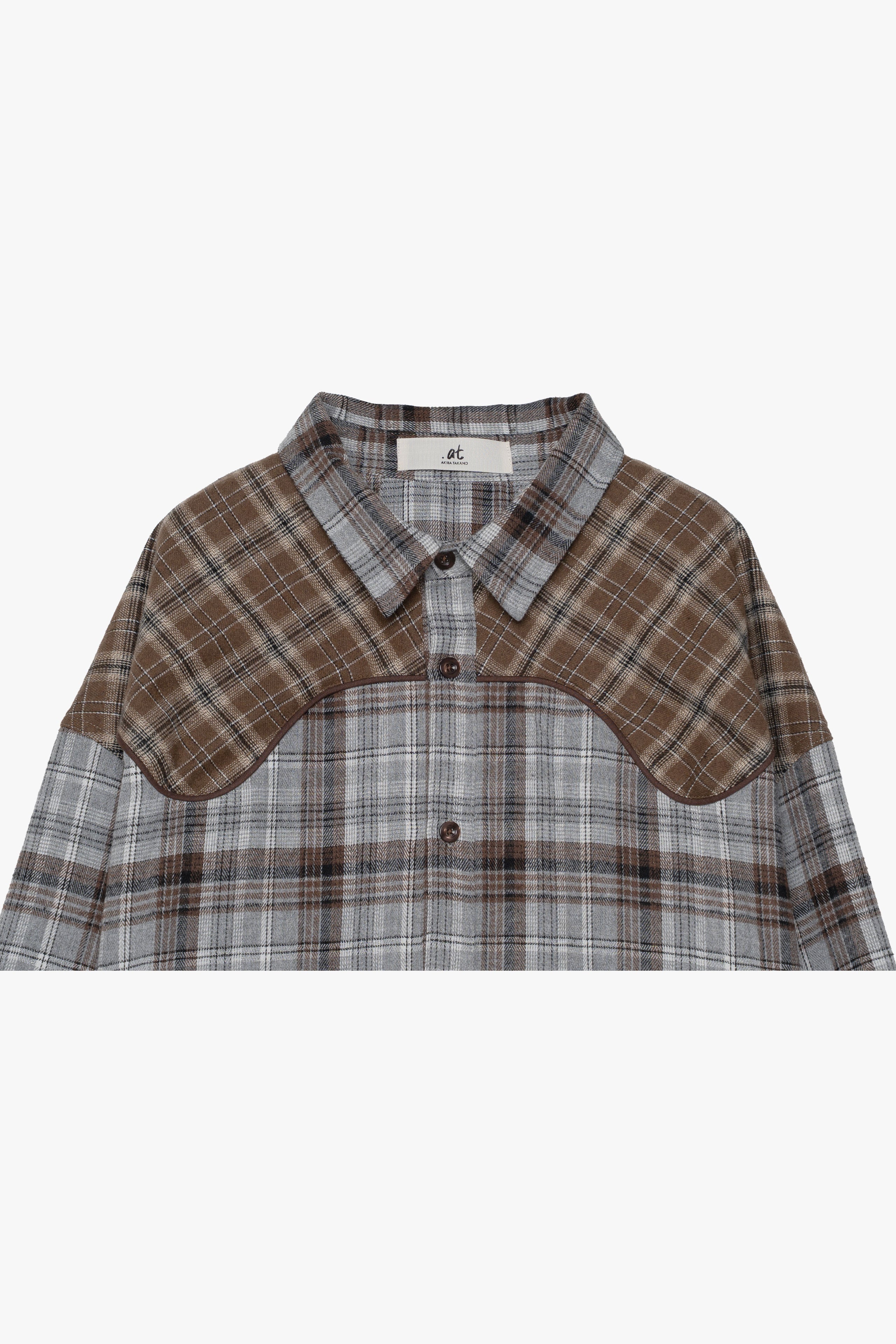 【数量限定】.at-checked lannel shirt - Gray Check