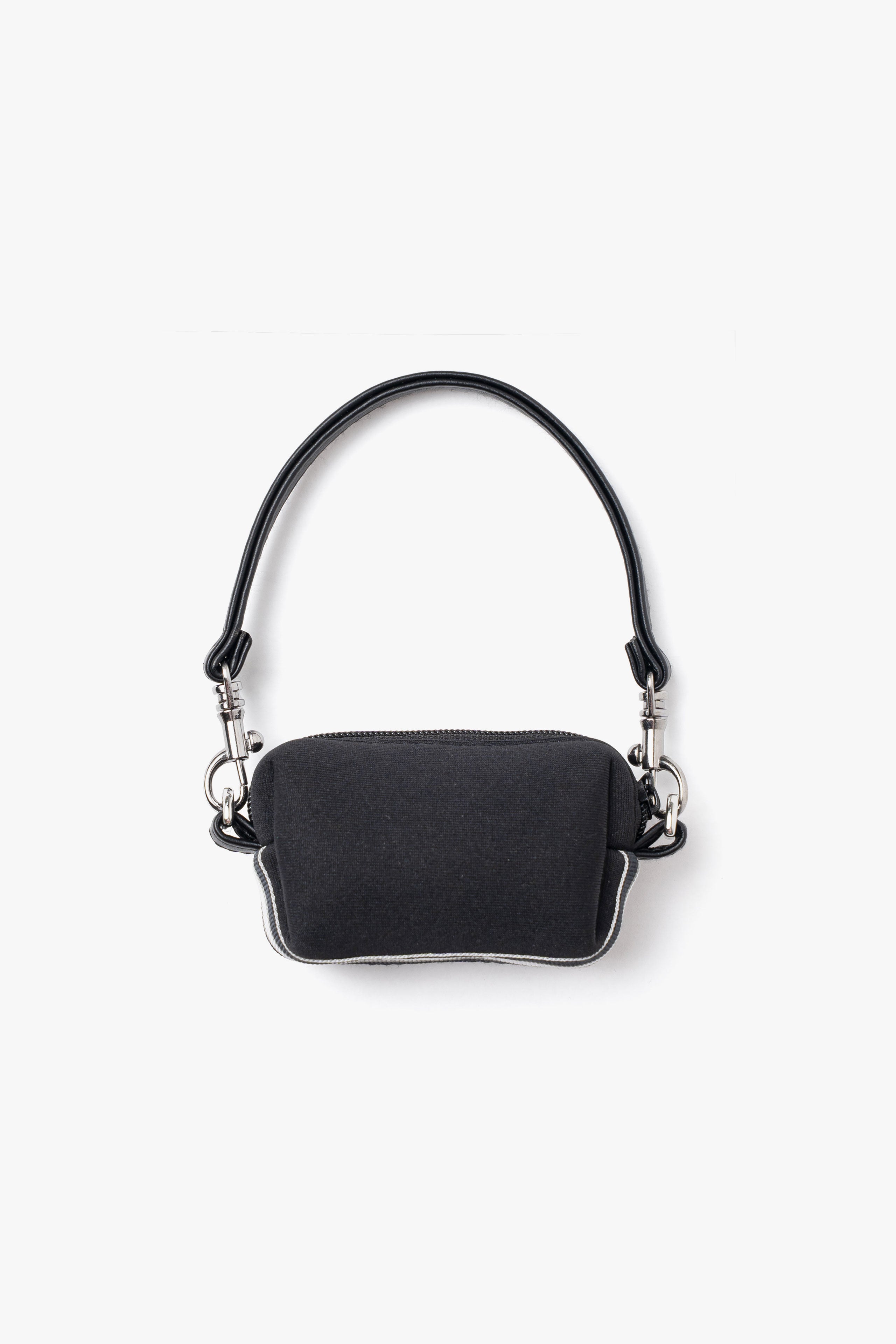 【数量限定】.at-Stripe Tape Square Pouch Nano - Black