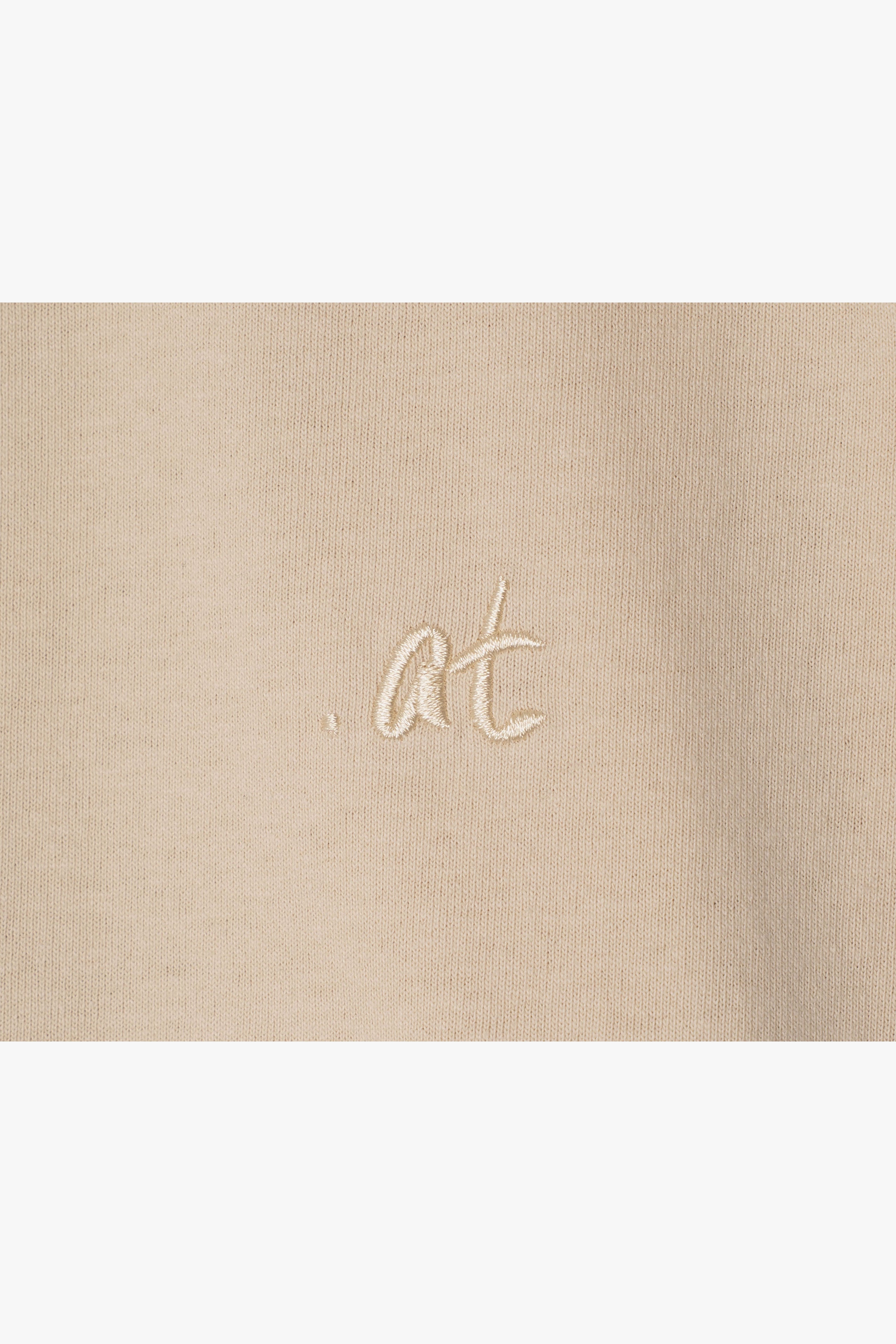 【数量限定】.at-Stripe Tape T-Shirt - Beige