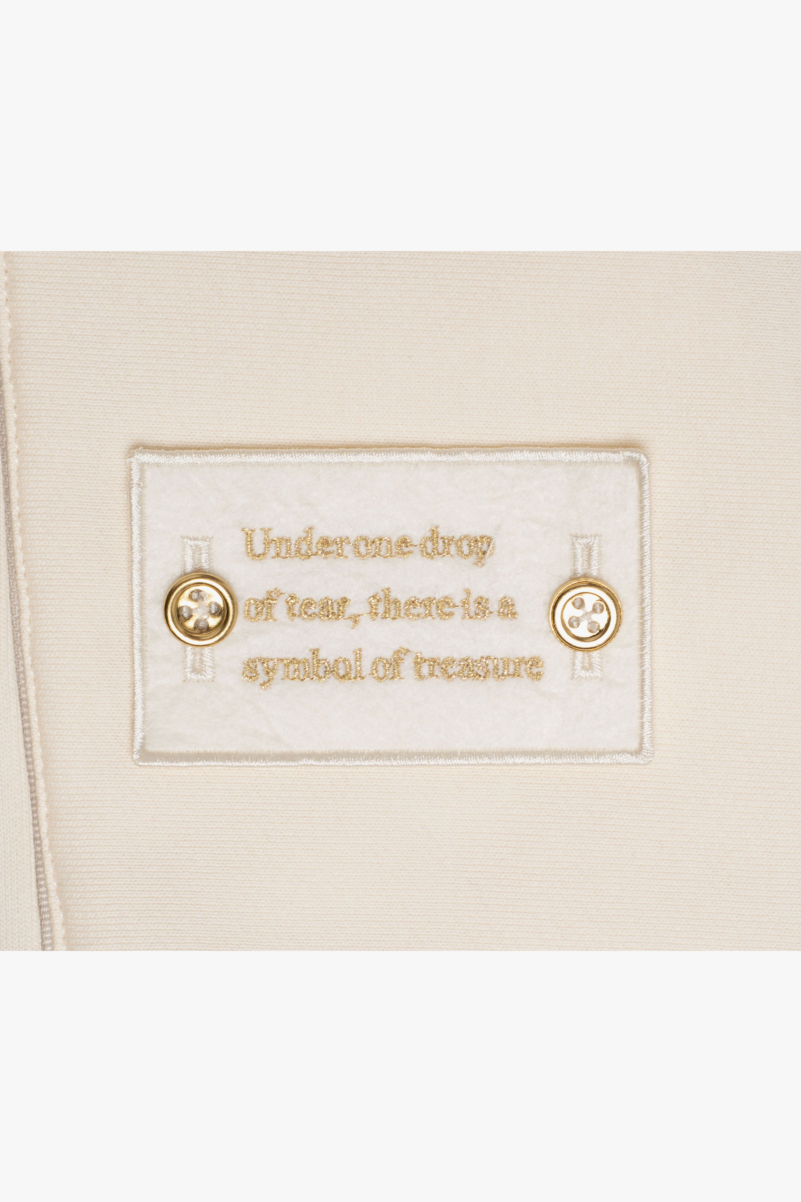 .at-Set Patch Flared Sweat Skirt - Ecru
