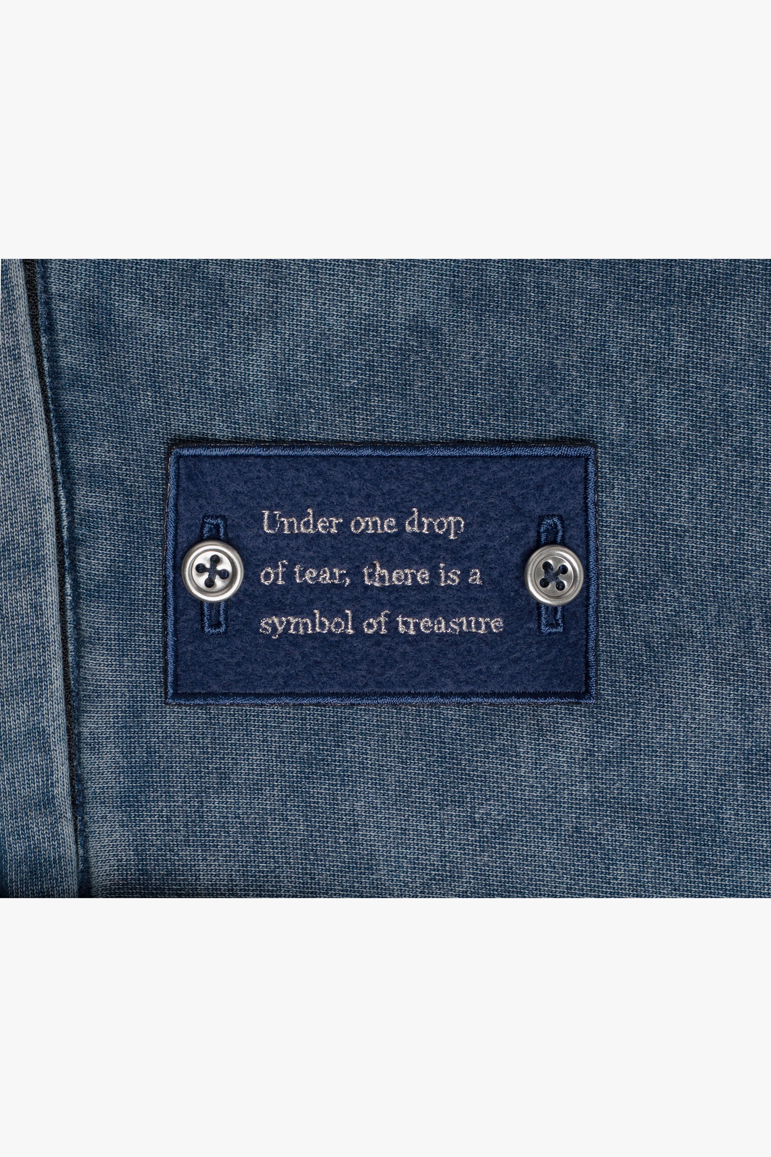 .at-Set Patch Flared Sweat Skirt - Indigo