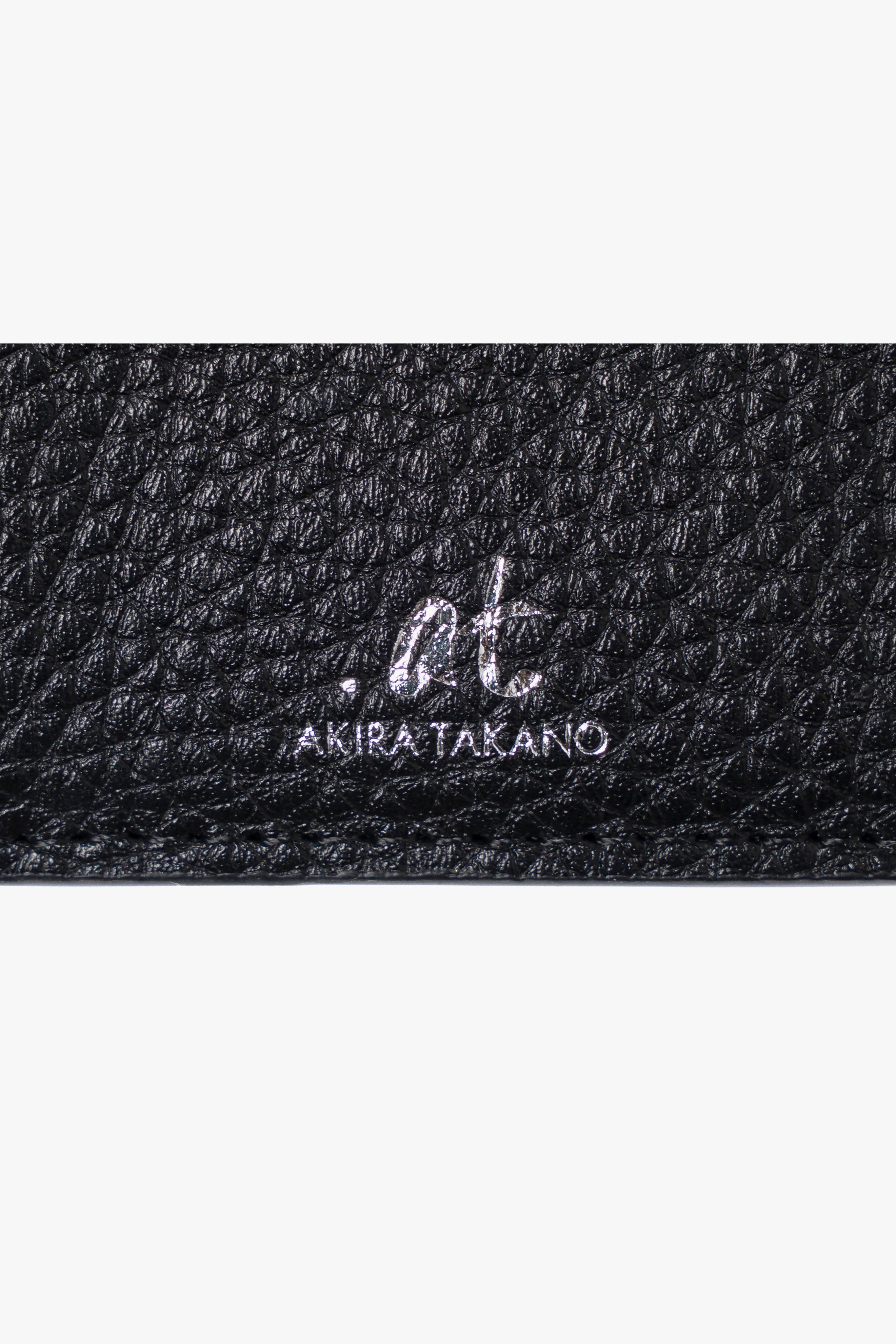 【数量限定】.at-Stripe card case - Includes a coin case - Black