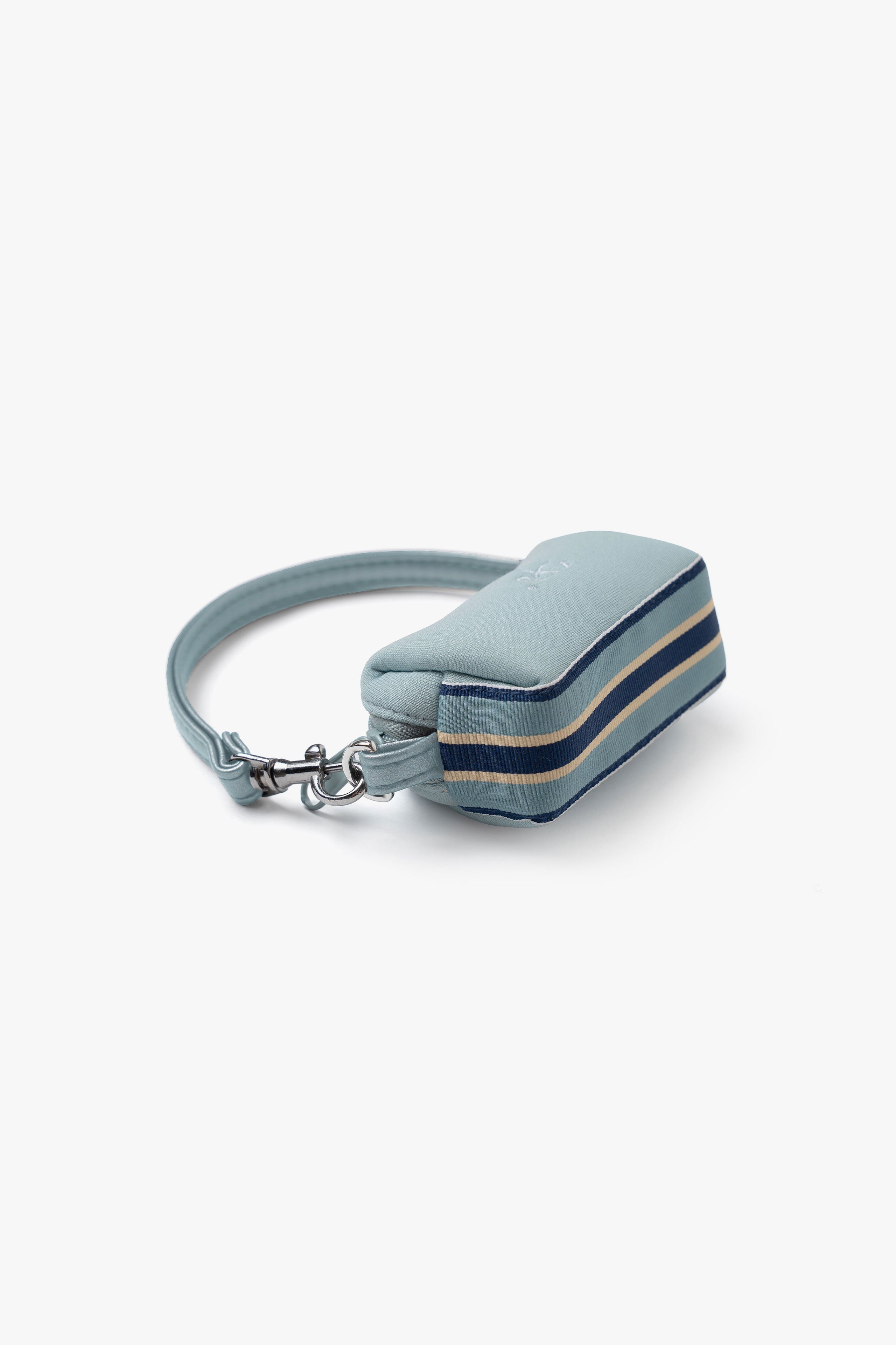 【数量限定】.at-Stripe Tape Square Pouch Nano - Blue