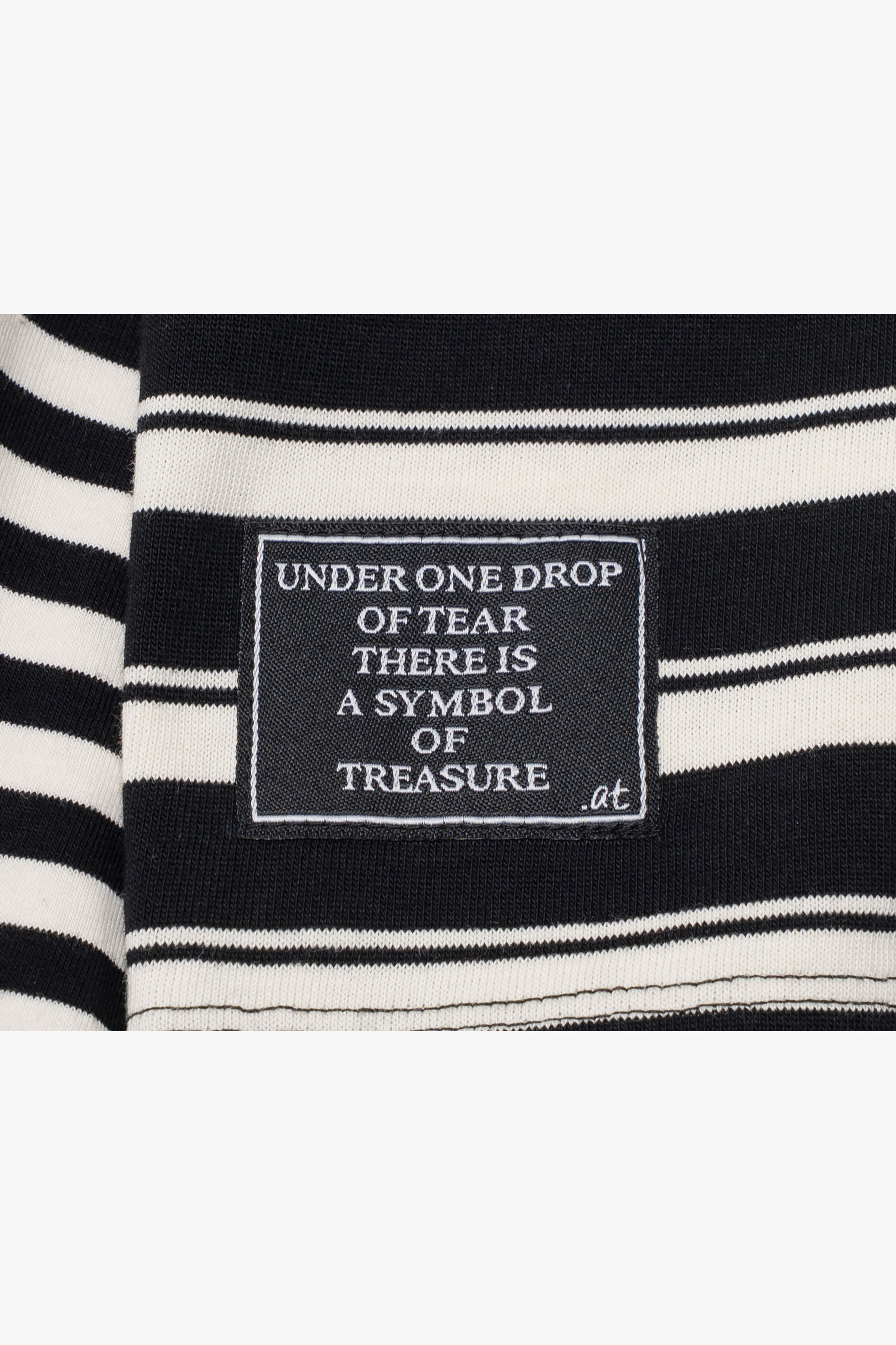【数量限定】.at-Oversize Horizontal Stripe Layered Long Sleeve T-Shirt - Black Stripe