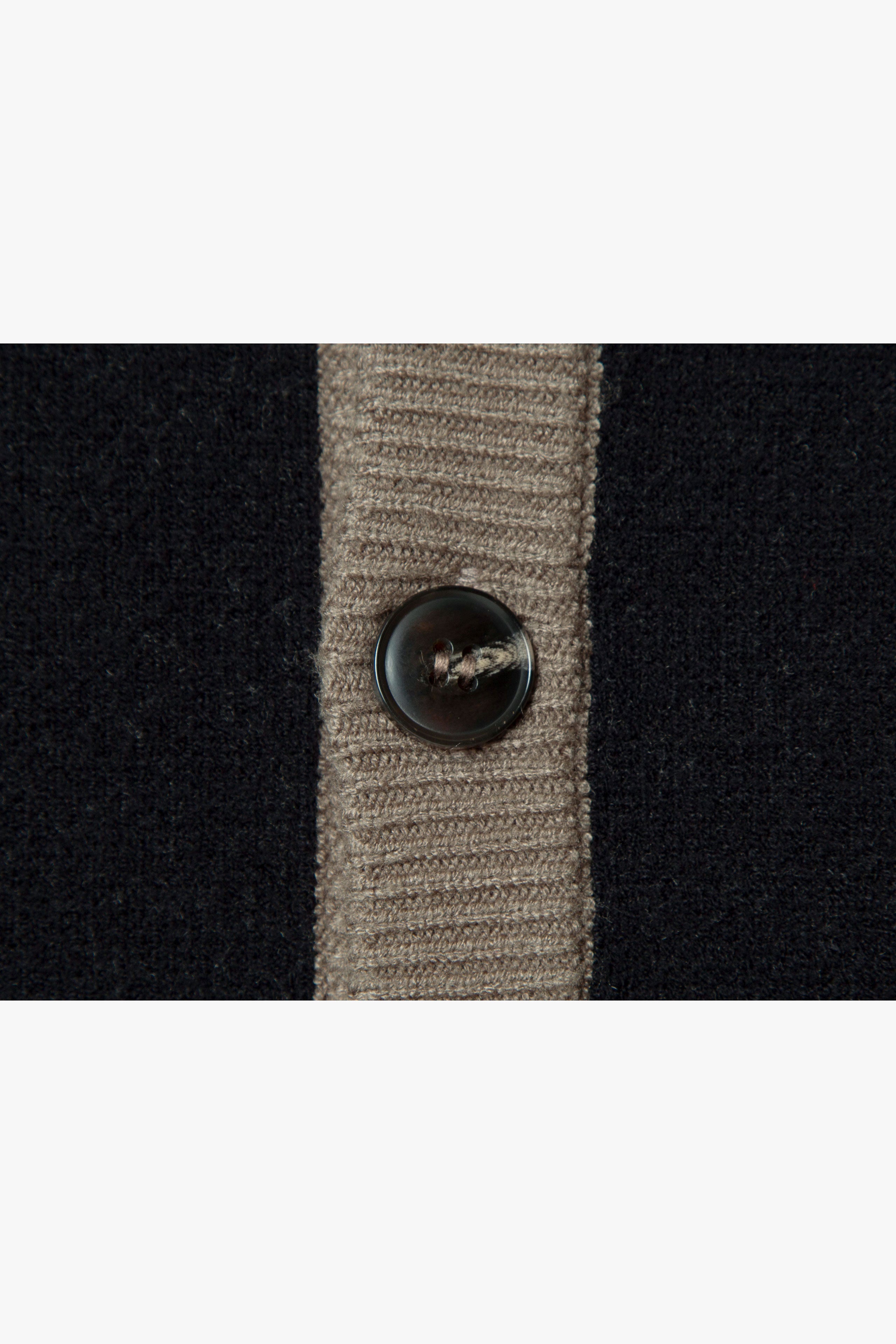 .at-Stripe Jacquard Knit Cardigan - BlackStripe