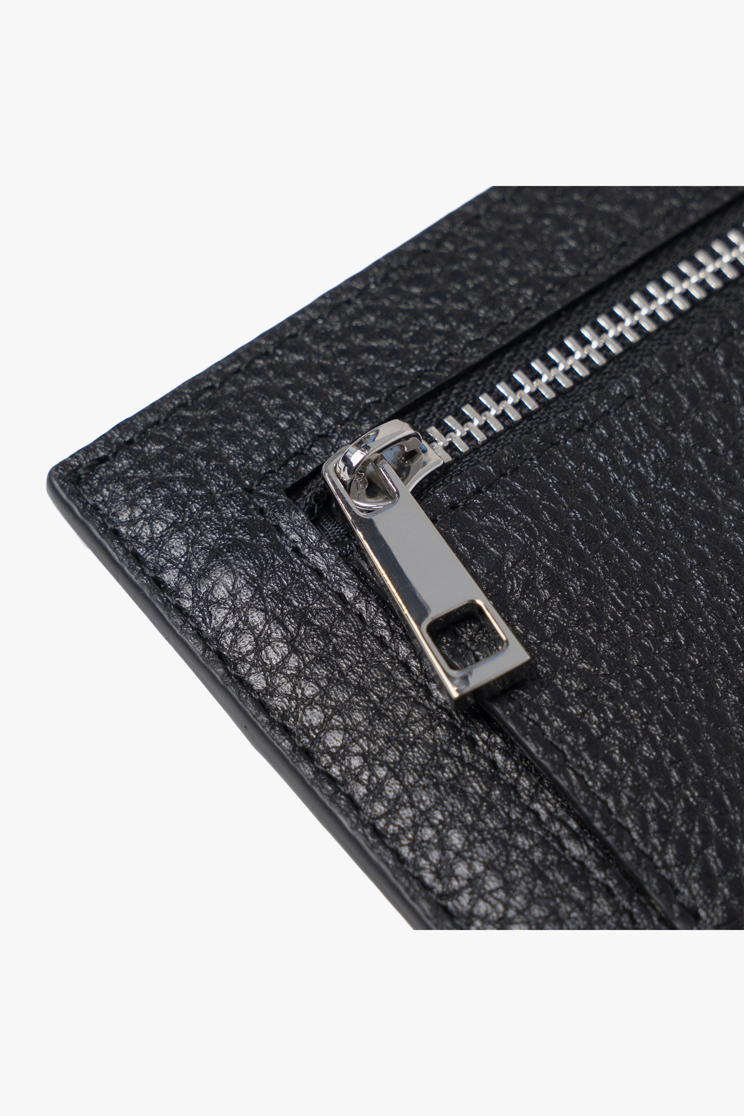 【数量限定】.at-Stripe card case - Includes a coin case - Black