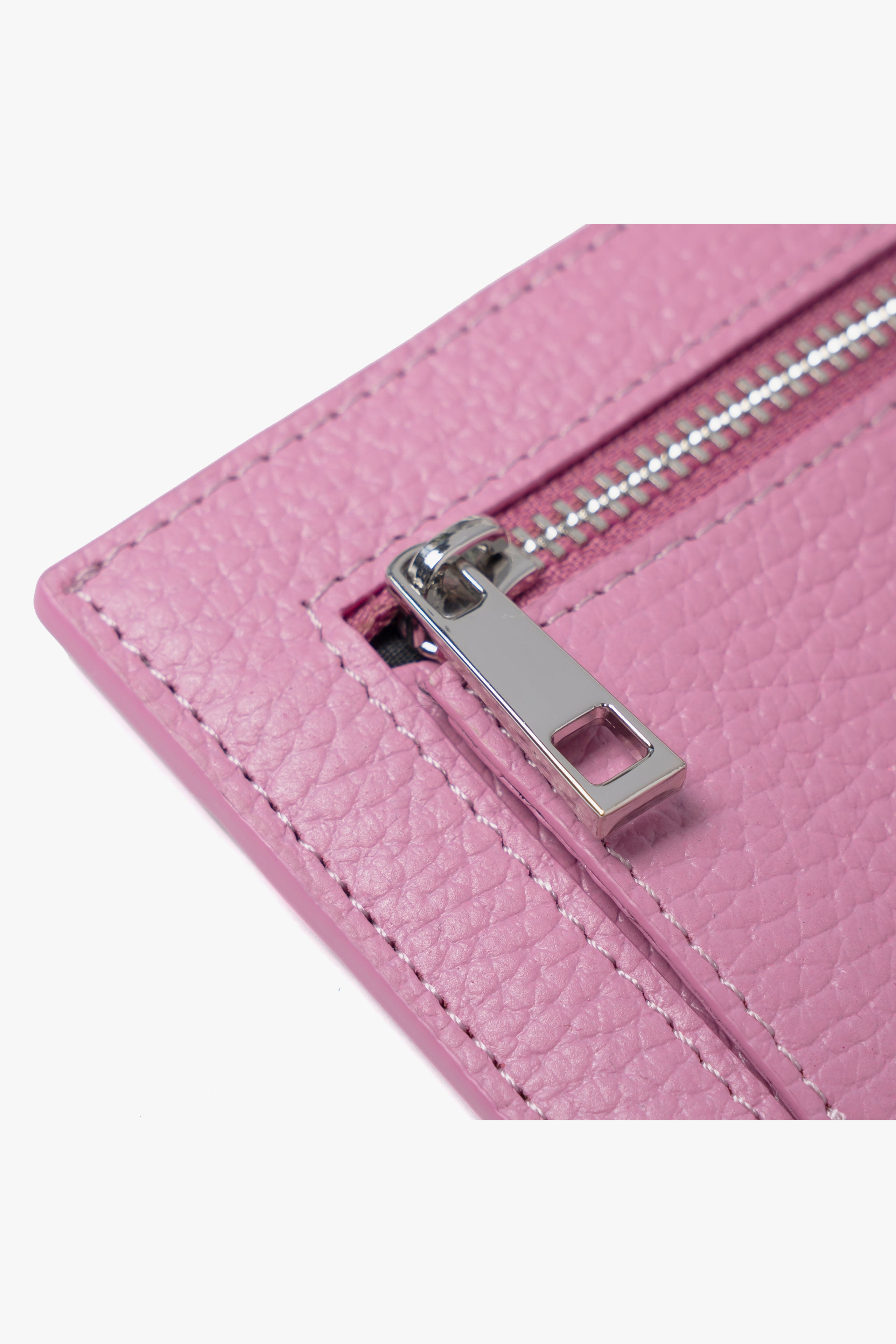 【数量限定】.at-Stripe card case - Includes a coin case - Burgundy