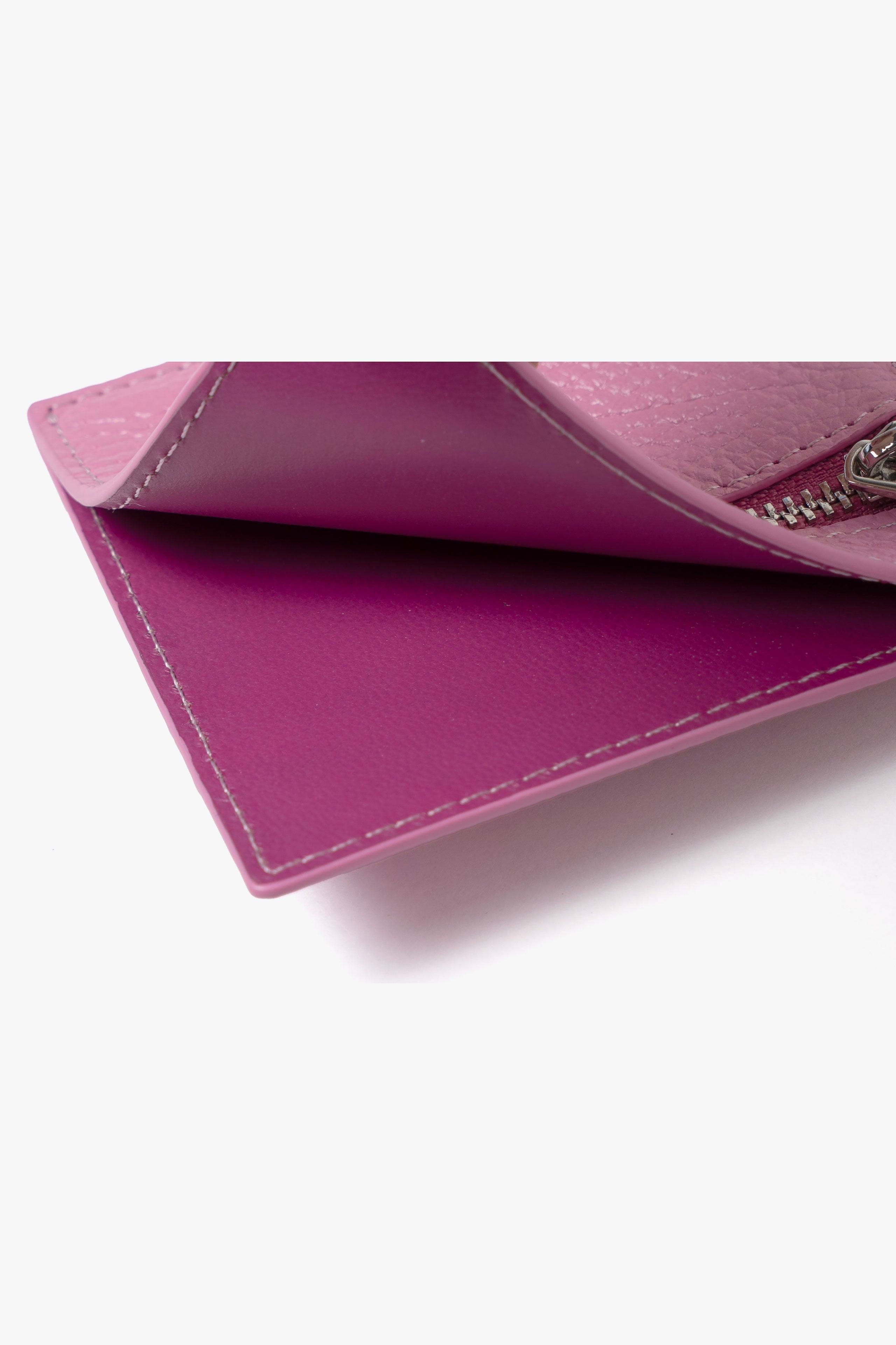 【数量限定】.at-Stripe card case - Includes a coin case - Burgundy