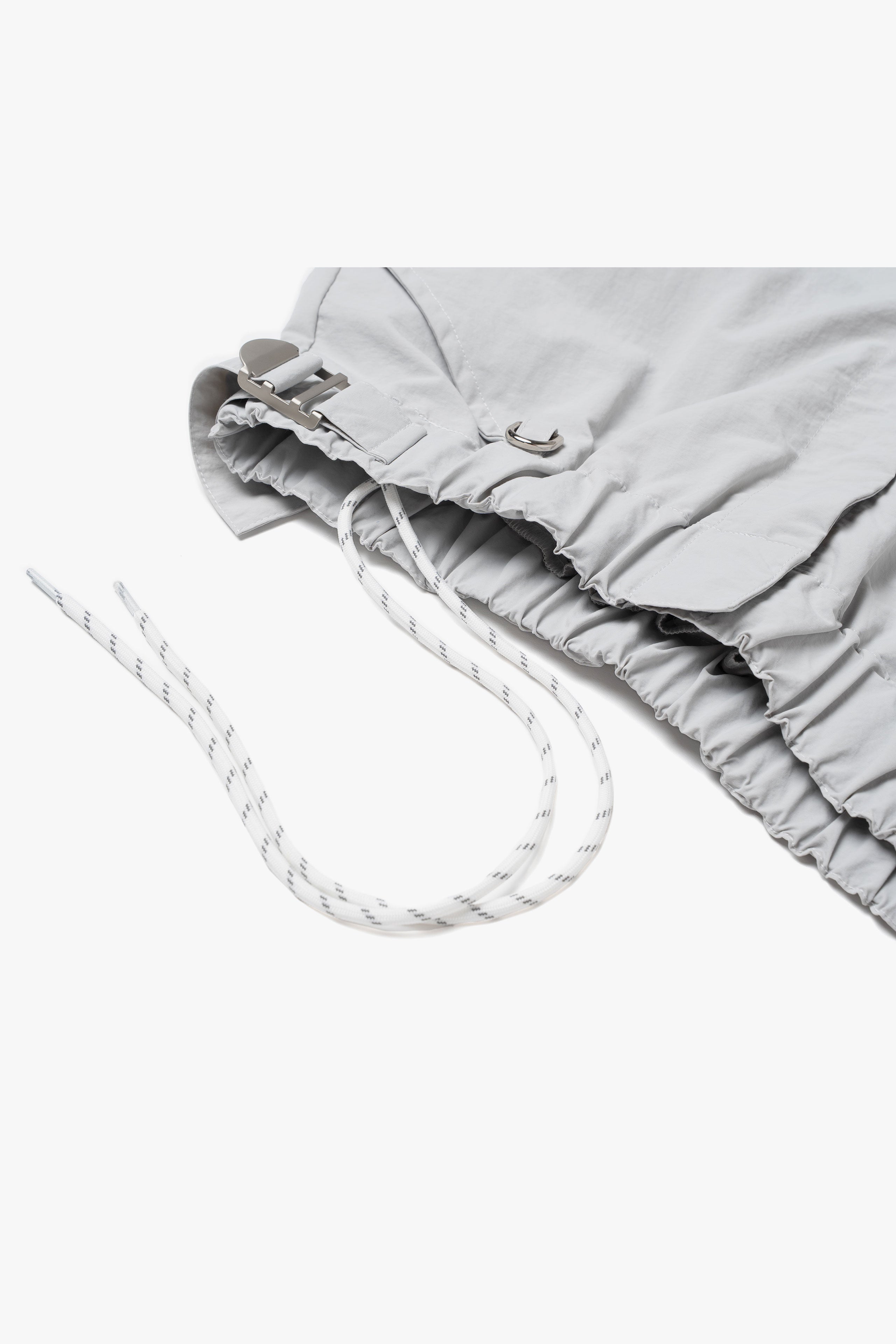 【数量限定】.at-Nylon Piping Cargo Pants - Gray