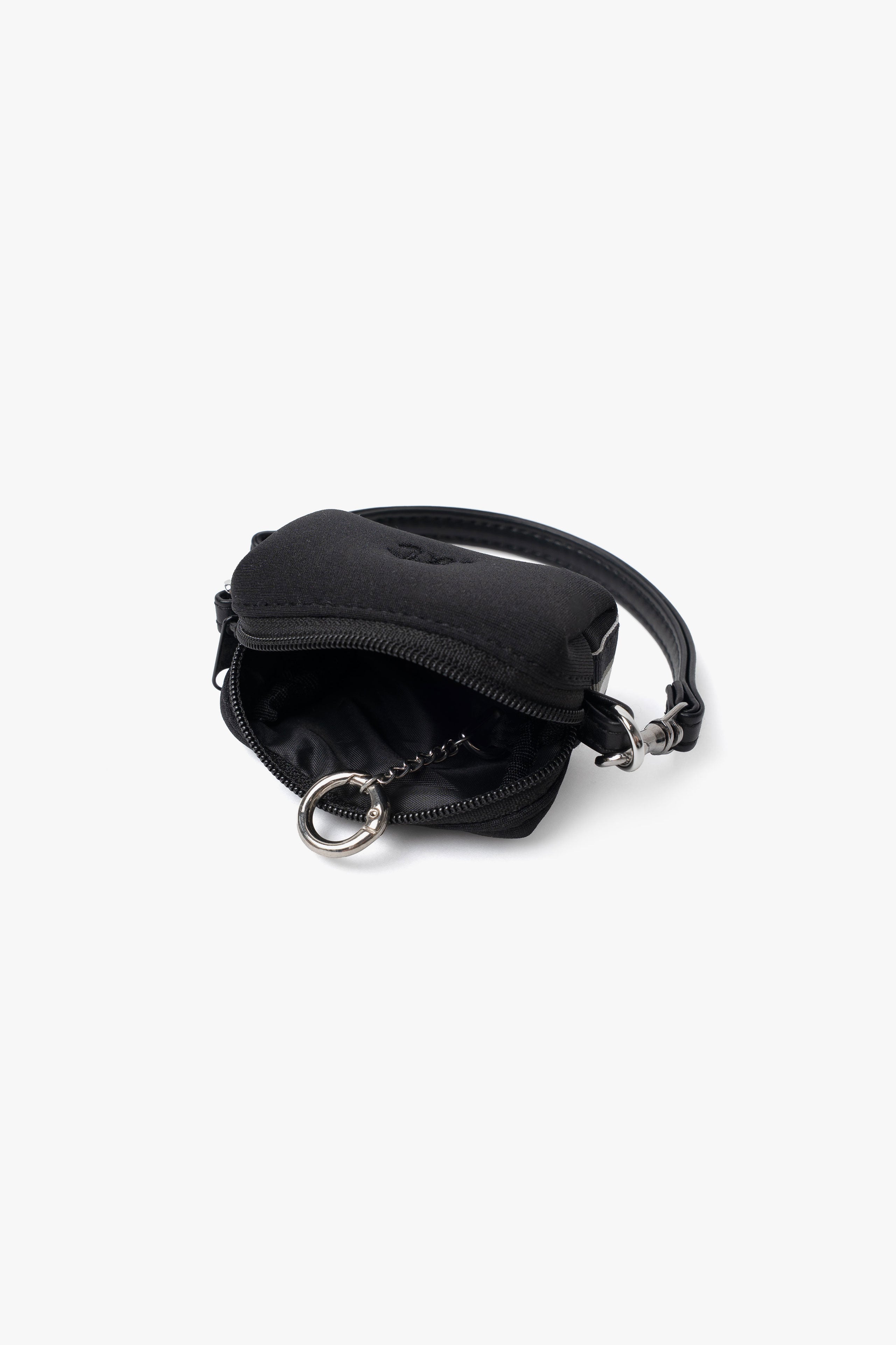 【数量限定】.at-Stripe Tape Square Pouch Nano - Black