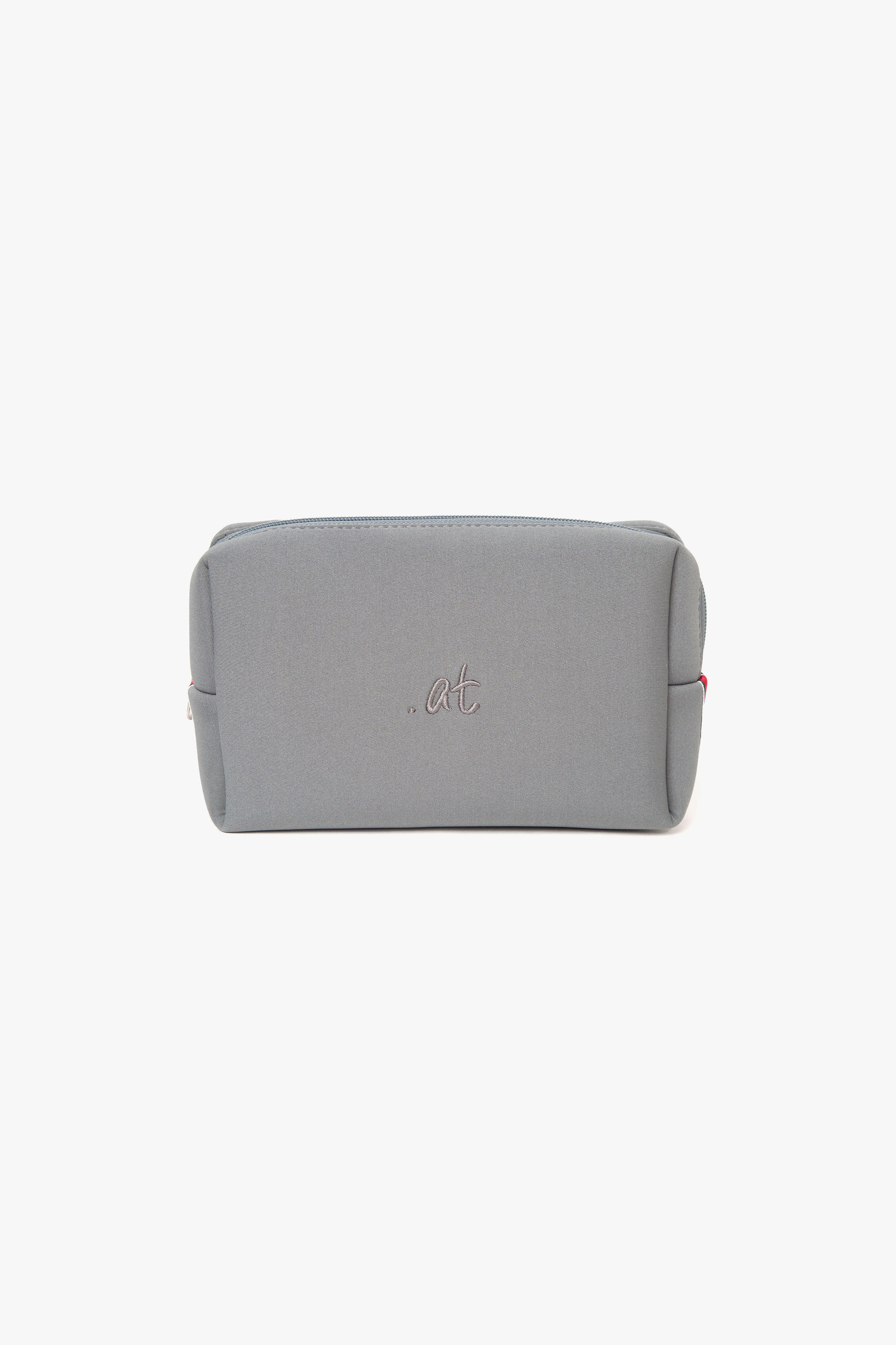 【数量限定】.at-Stripe Tape Square Pouch L - Gray