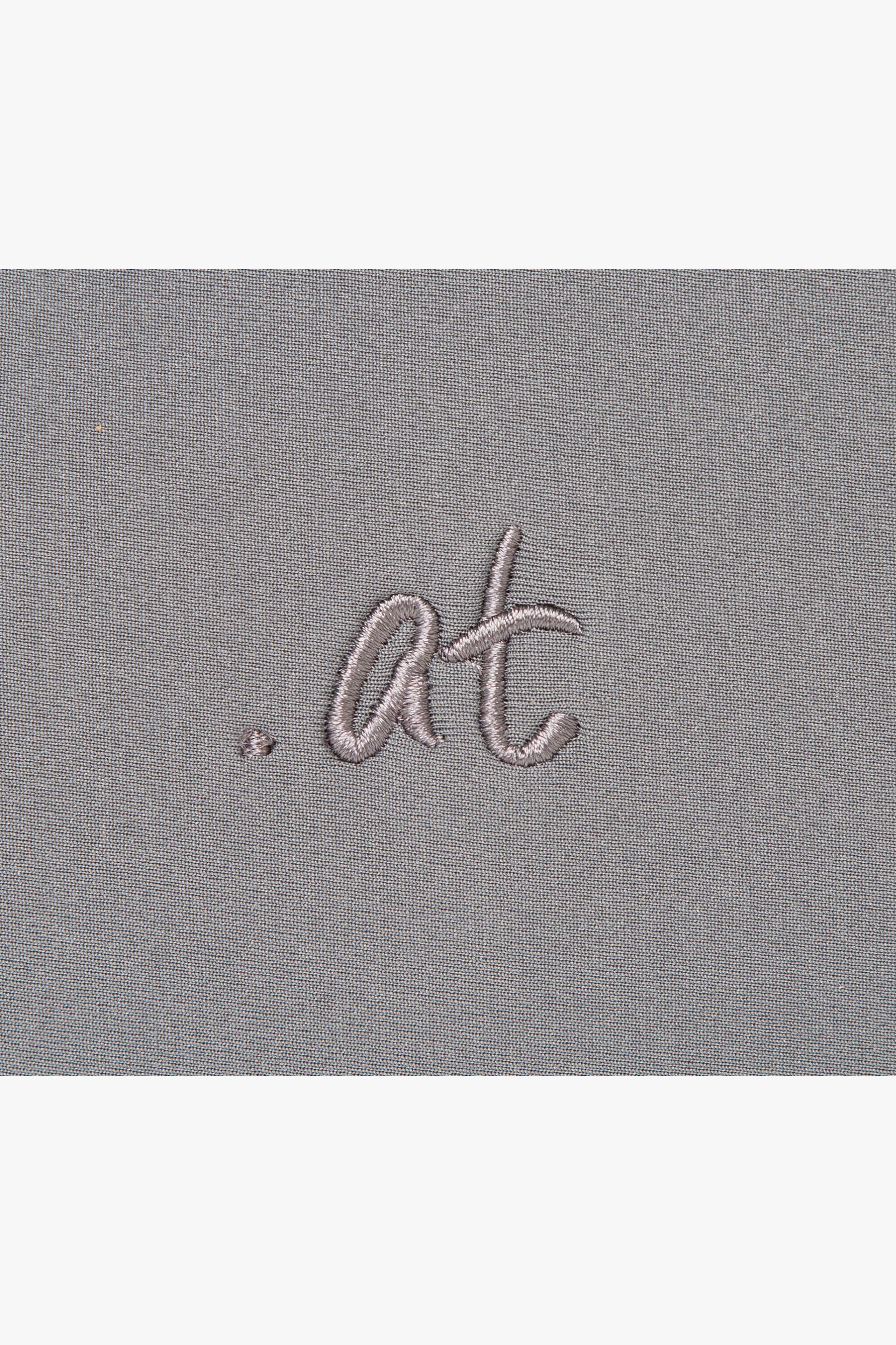 【数量限定】.at-Stripe Tape Square Pouch L - Gray