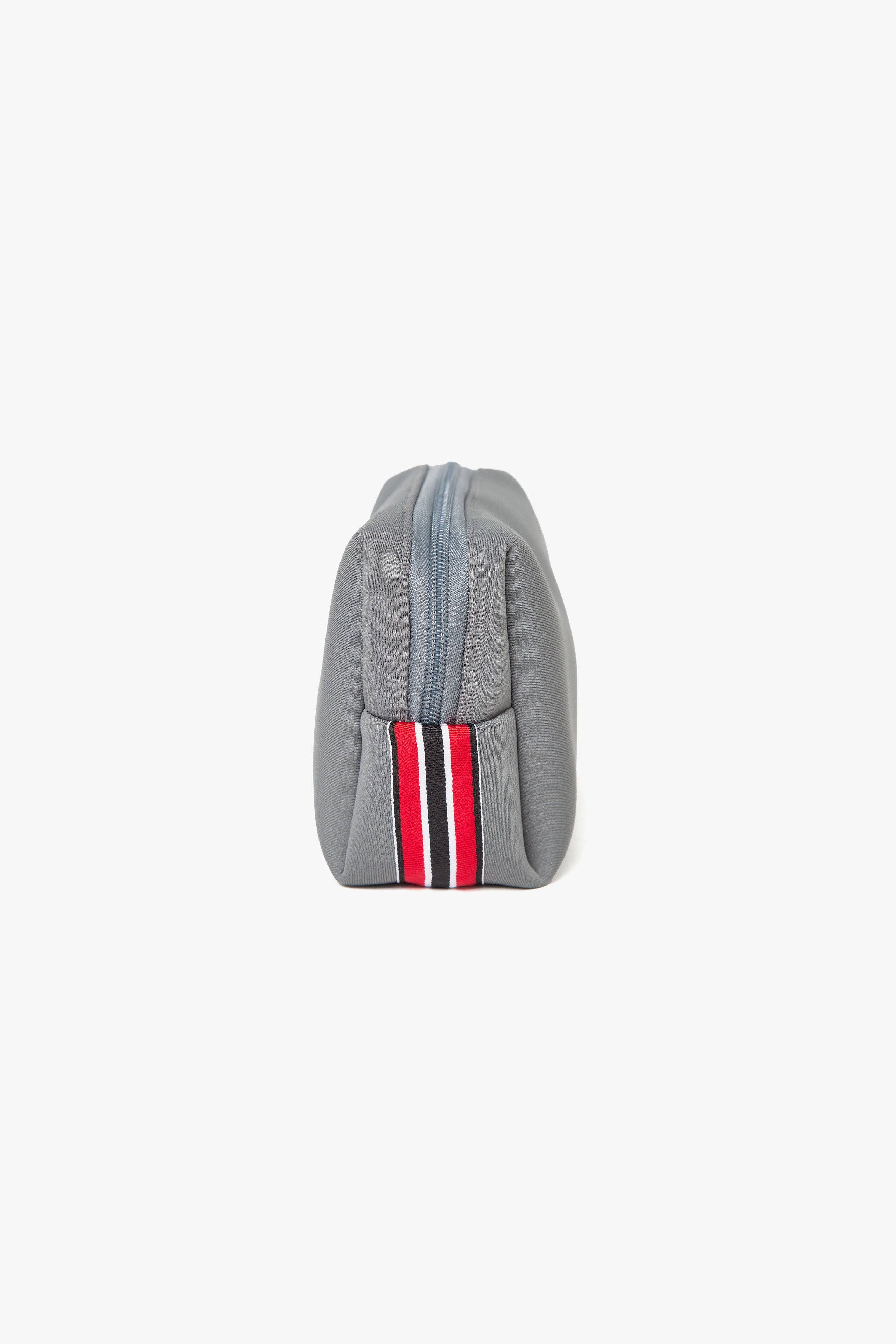 【数量限定】.at-Stripe Tape Square Pouch L - Gray