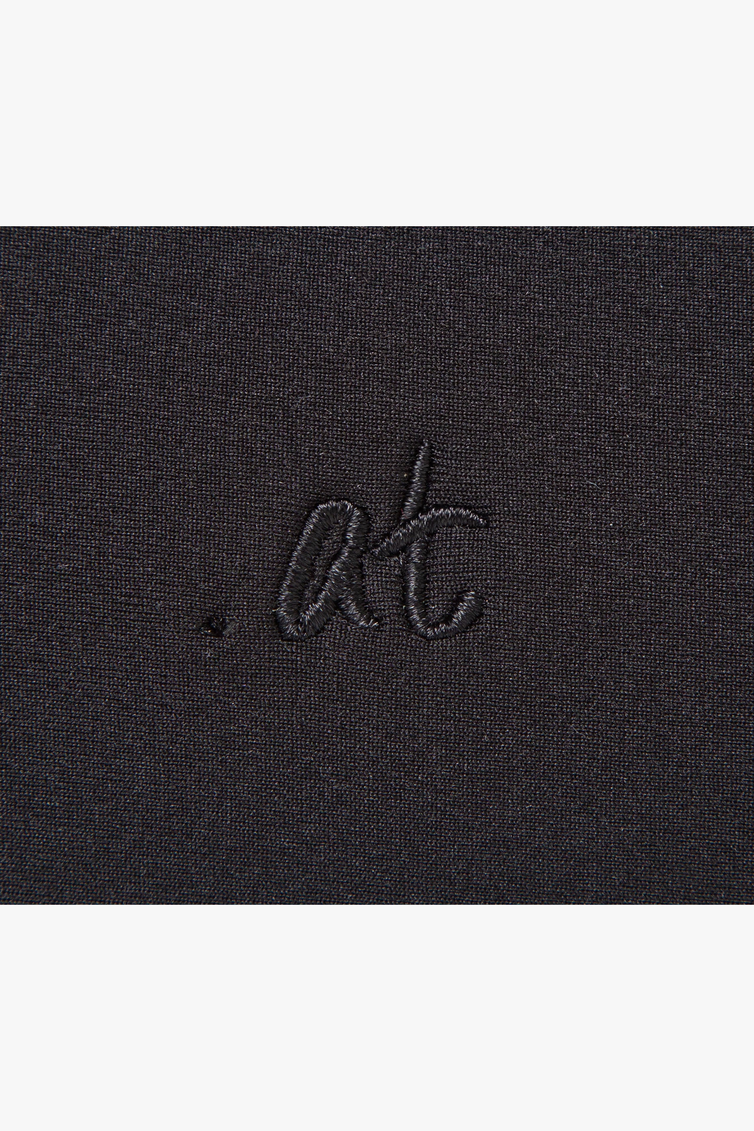 .at-Stripe Tape Square Pouch M - Black
