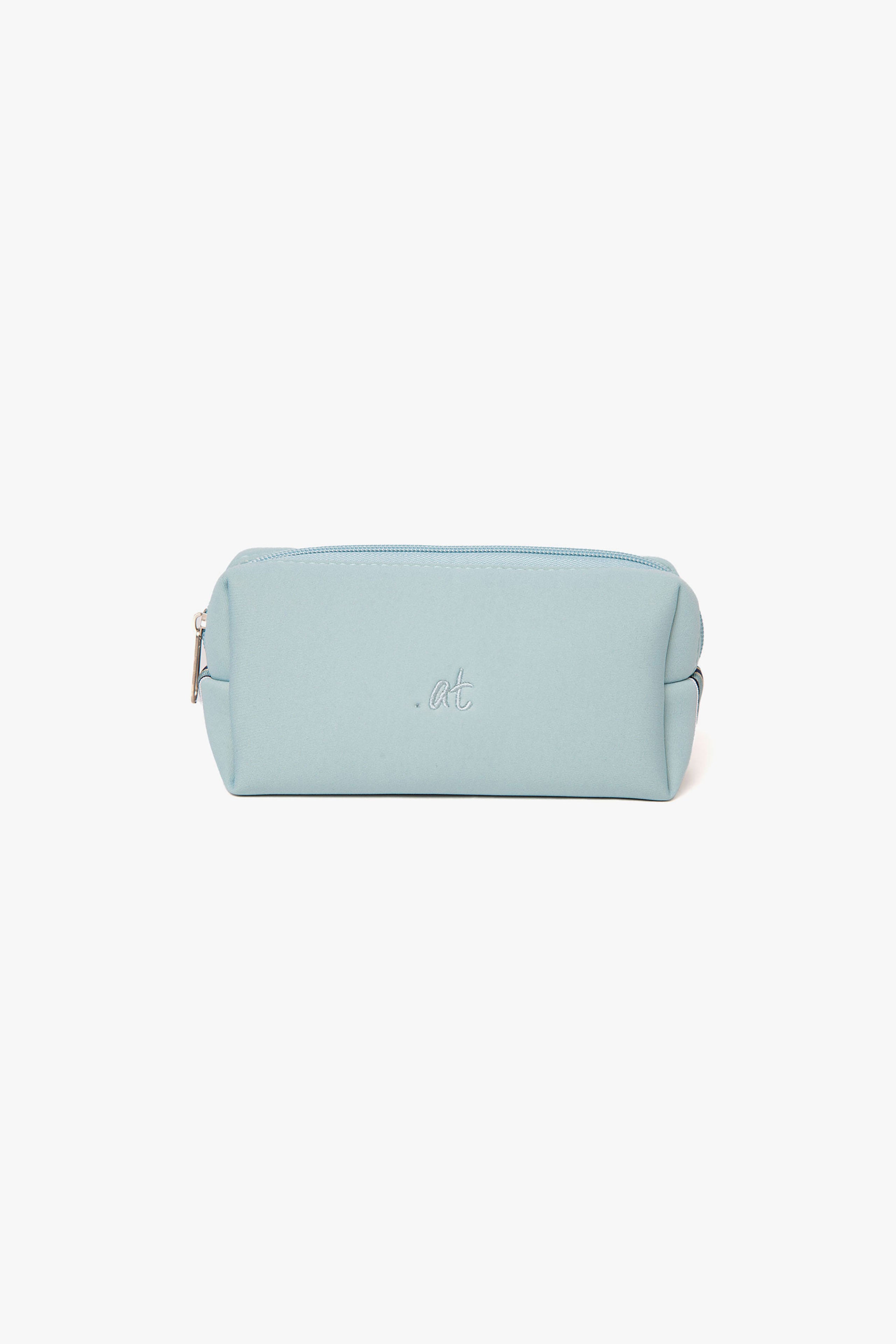 .at-Stripe Tape Square Pouch M - Dustyblue