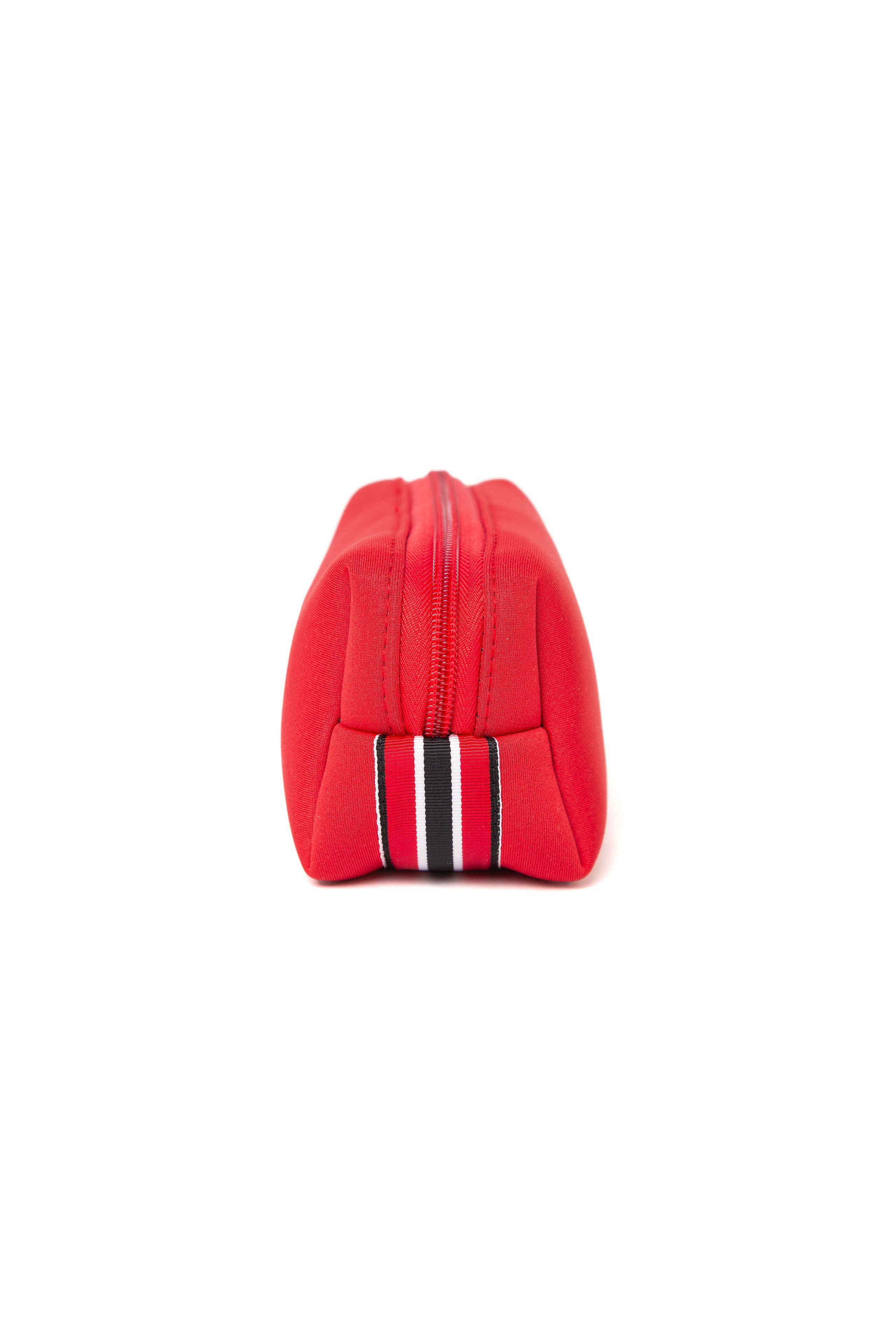 【数量限定】.at-Stripe Tape Square Pouch M - Red