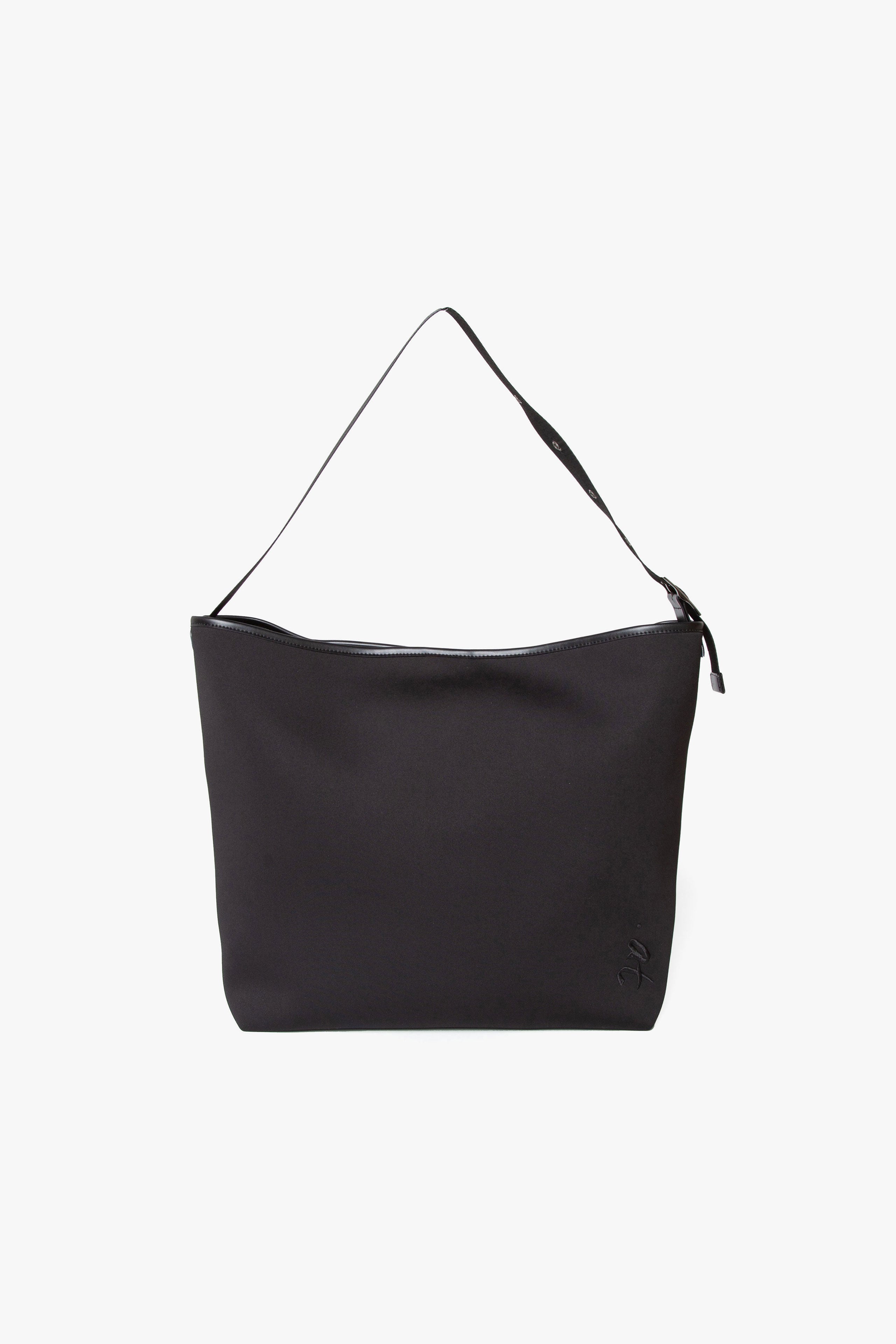 .at-Stripe Tape One Shoulder Tote Bag