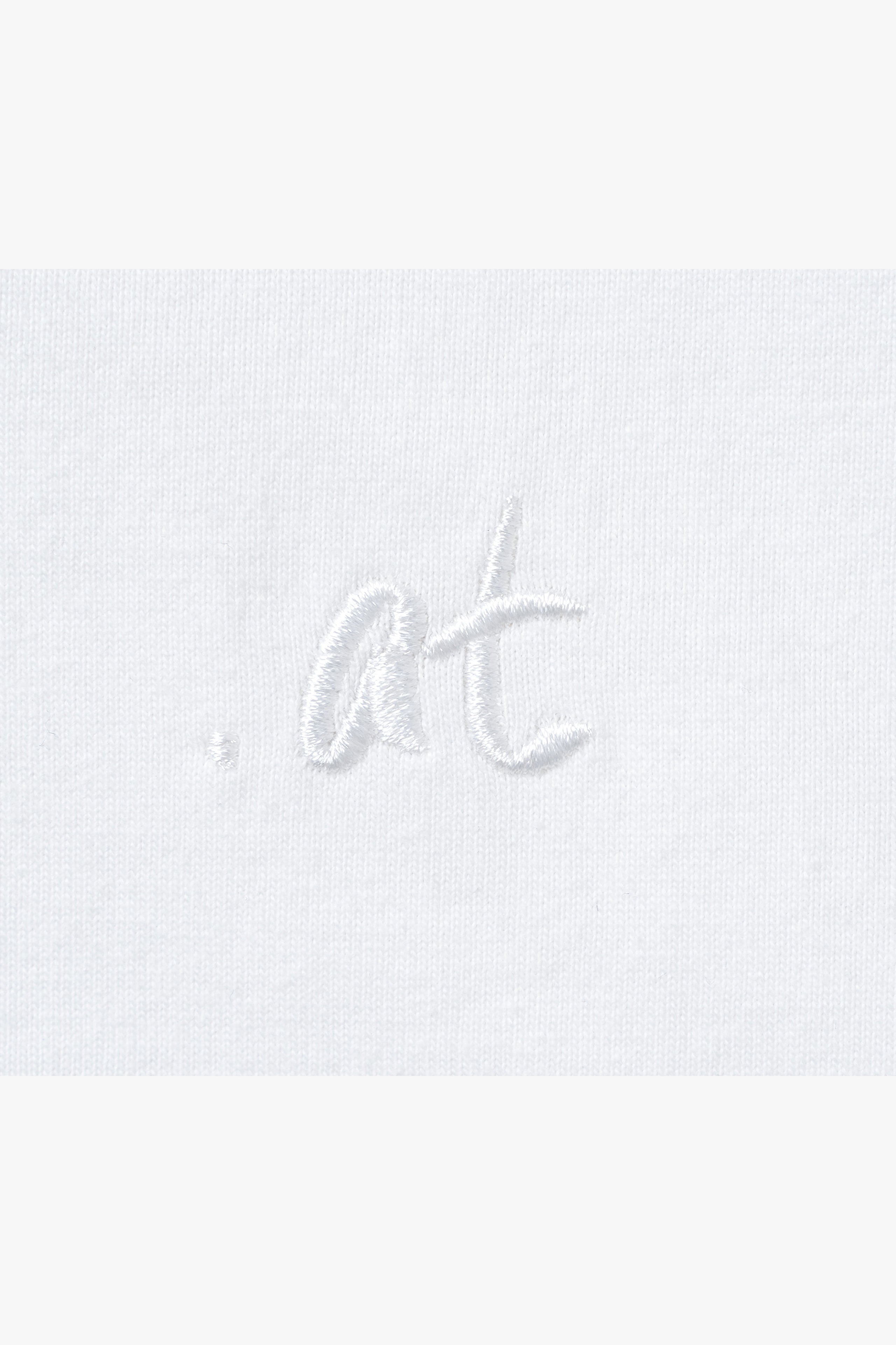 .at-Stripe Tape T-Shirt - White