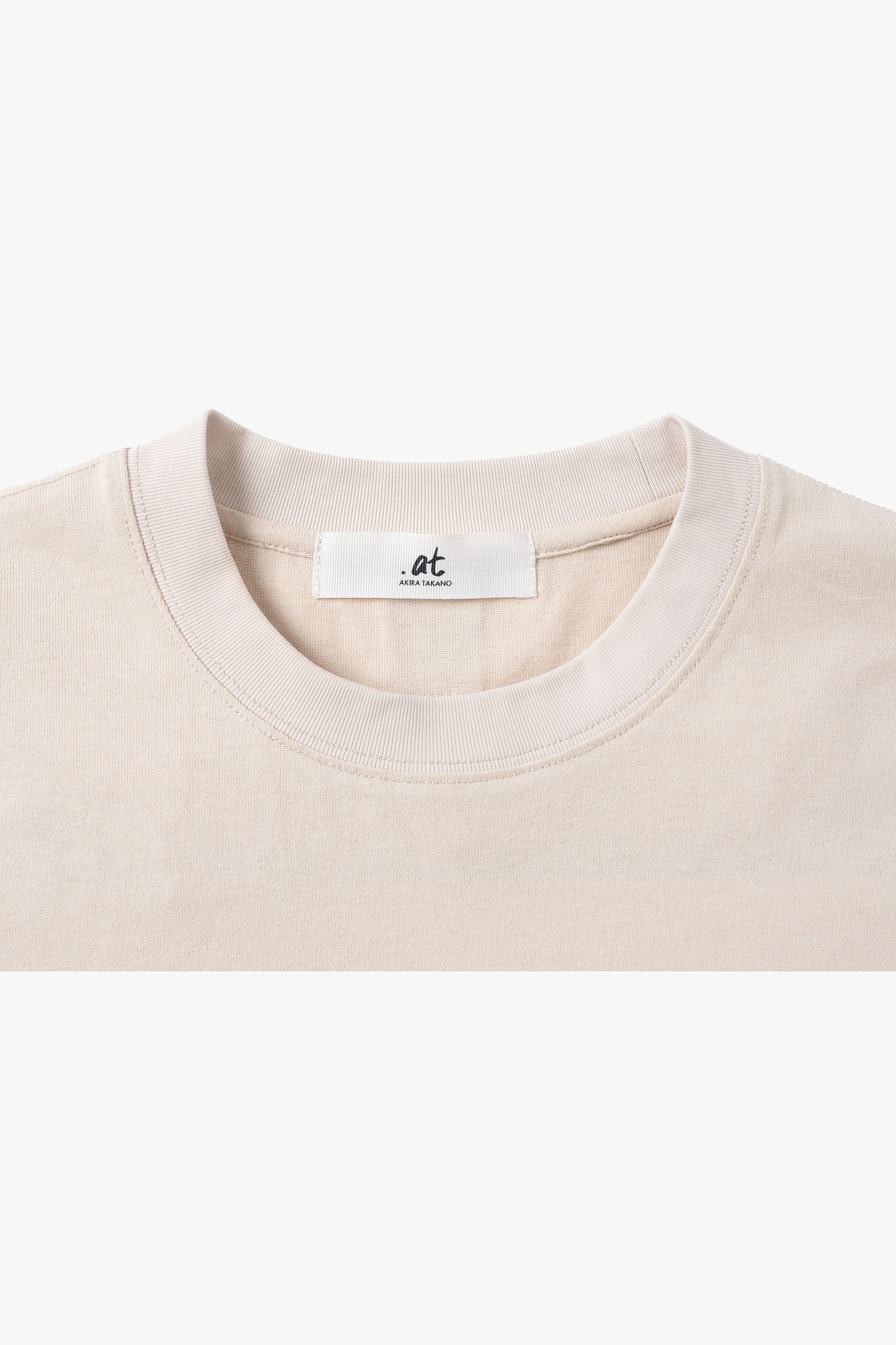 【数量限定】.at-Stripe Tape Long Sleeve T-Shirt - Beige