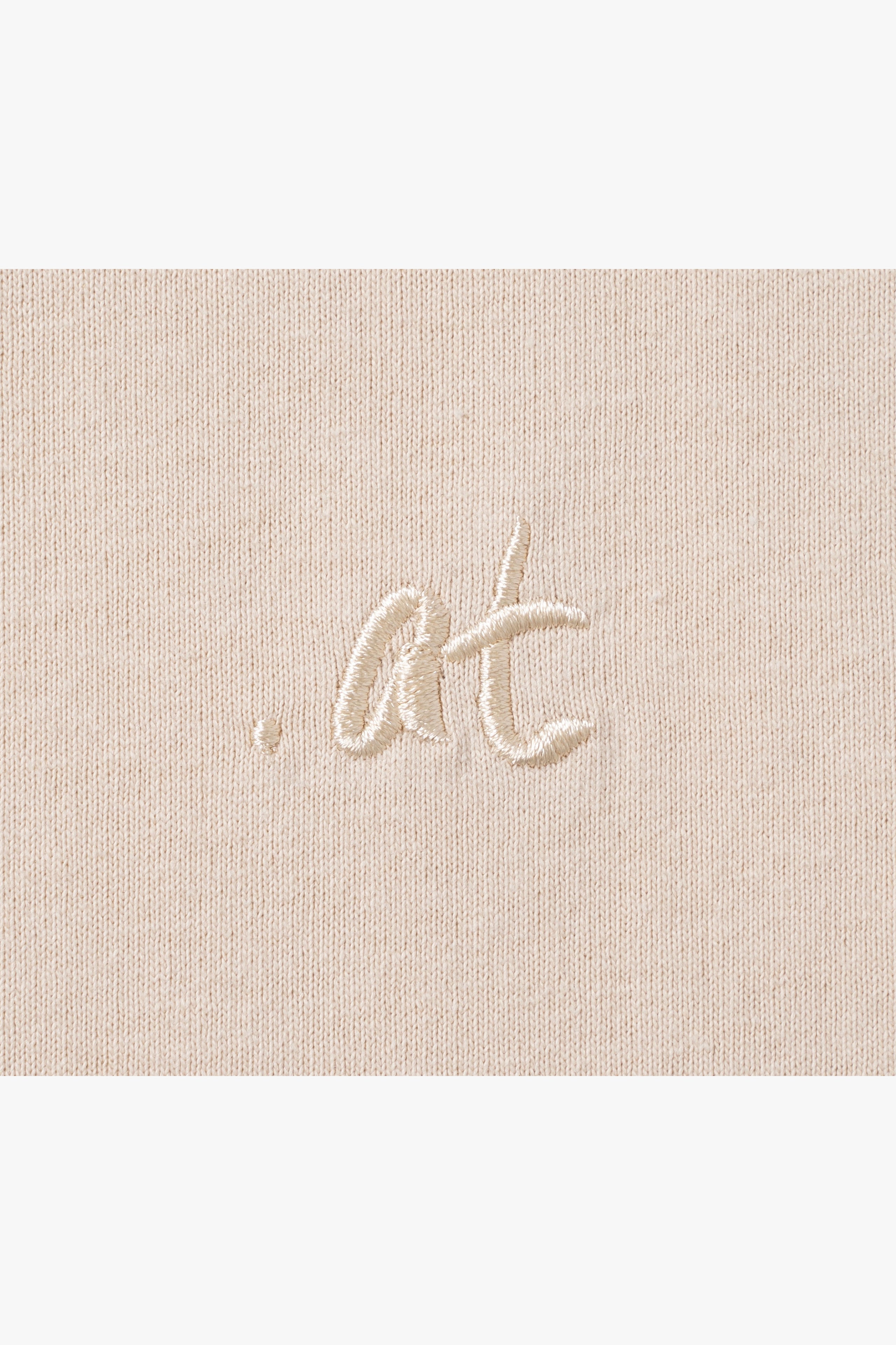 【数量限定】.at-Stripe Tape Long Sleeve T-Shirt - Beige