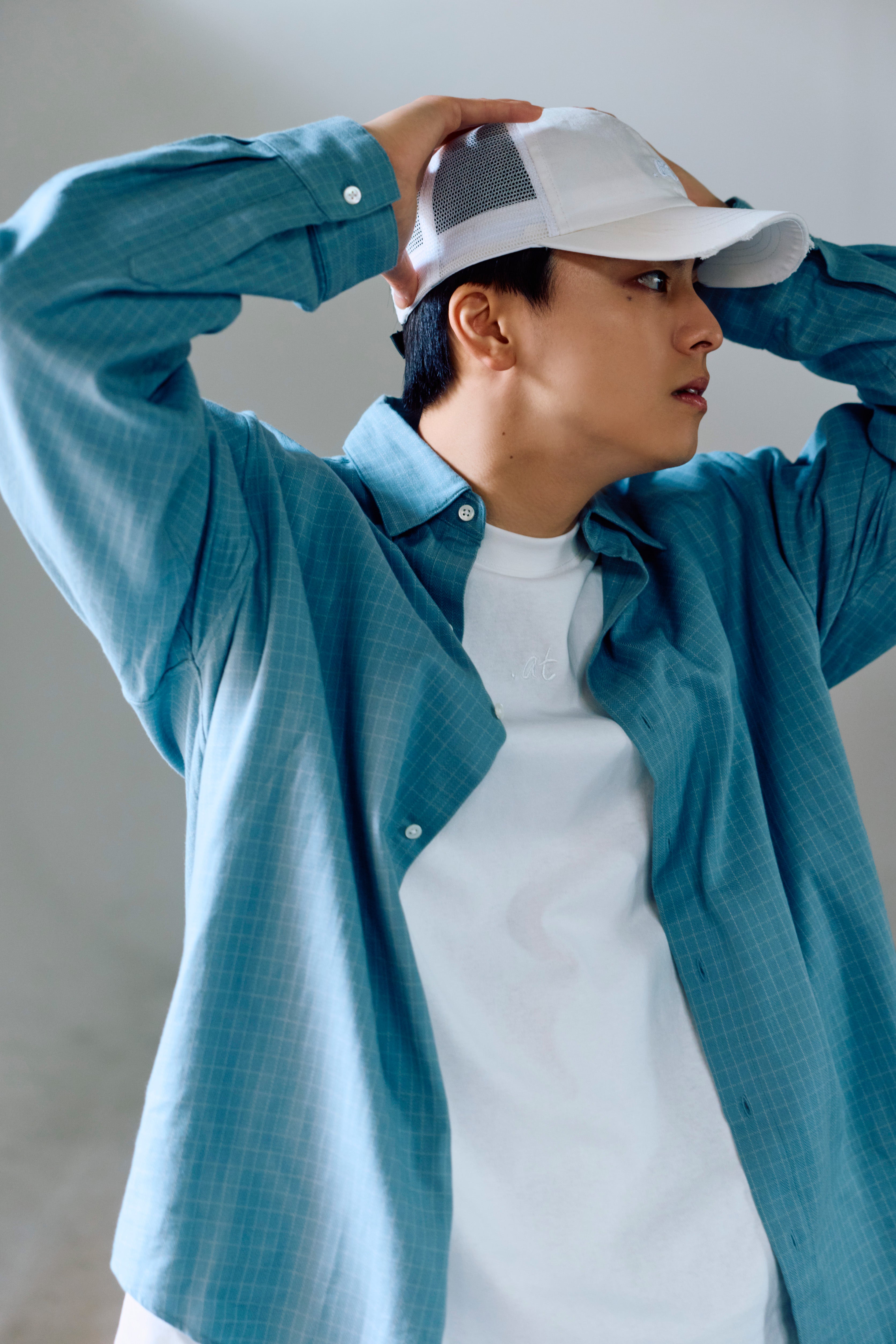 .at - Mesh Vintage Cap - White