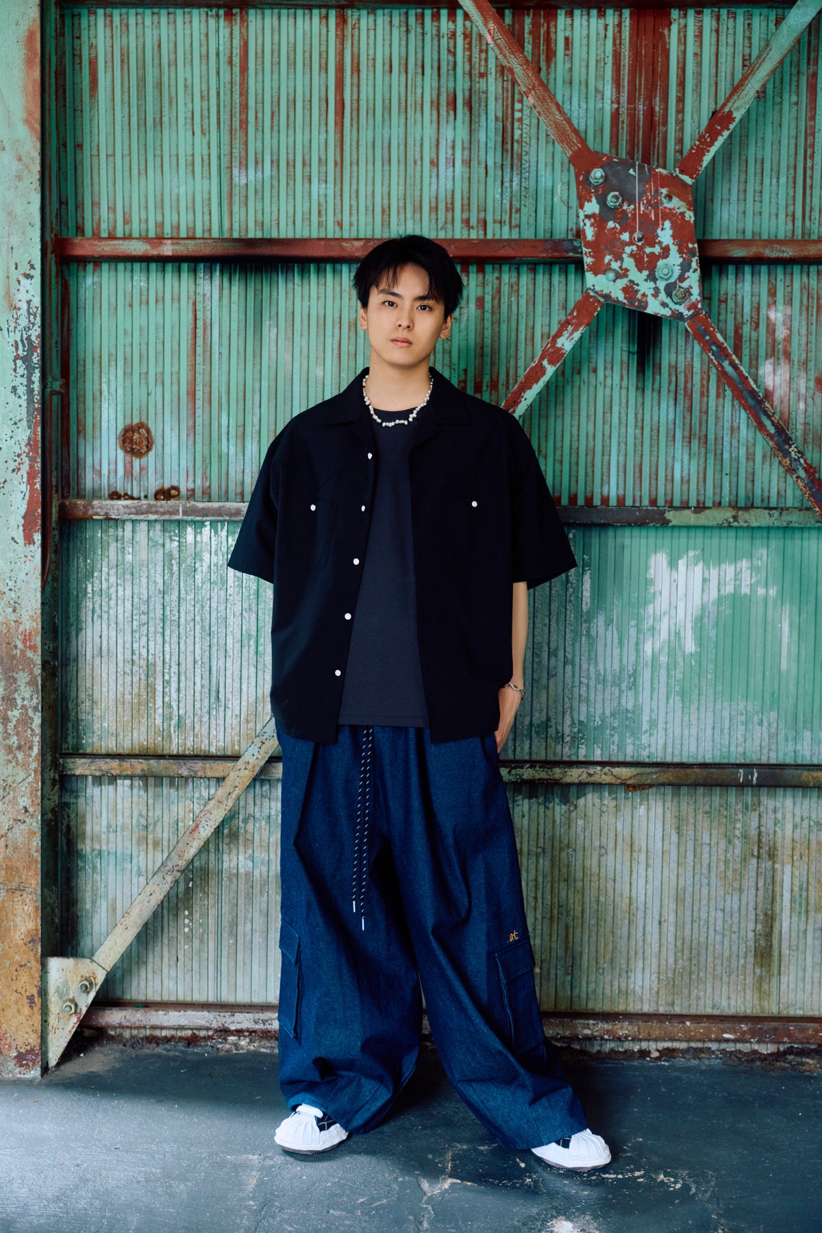 Baggy Rigid Denim Pants - Indigo｜.at