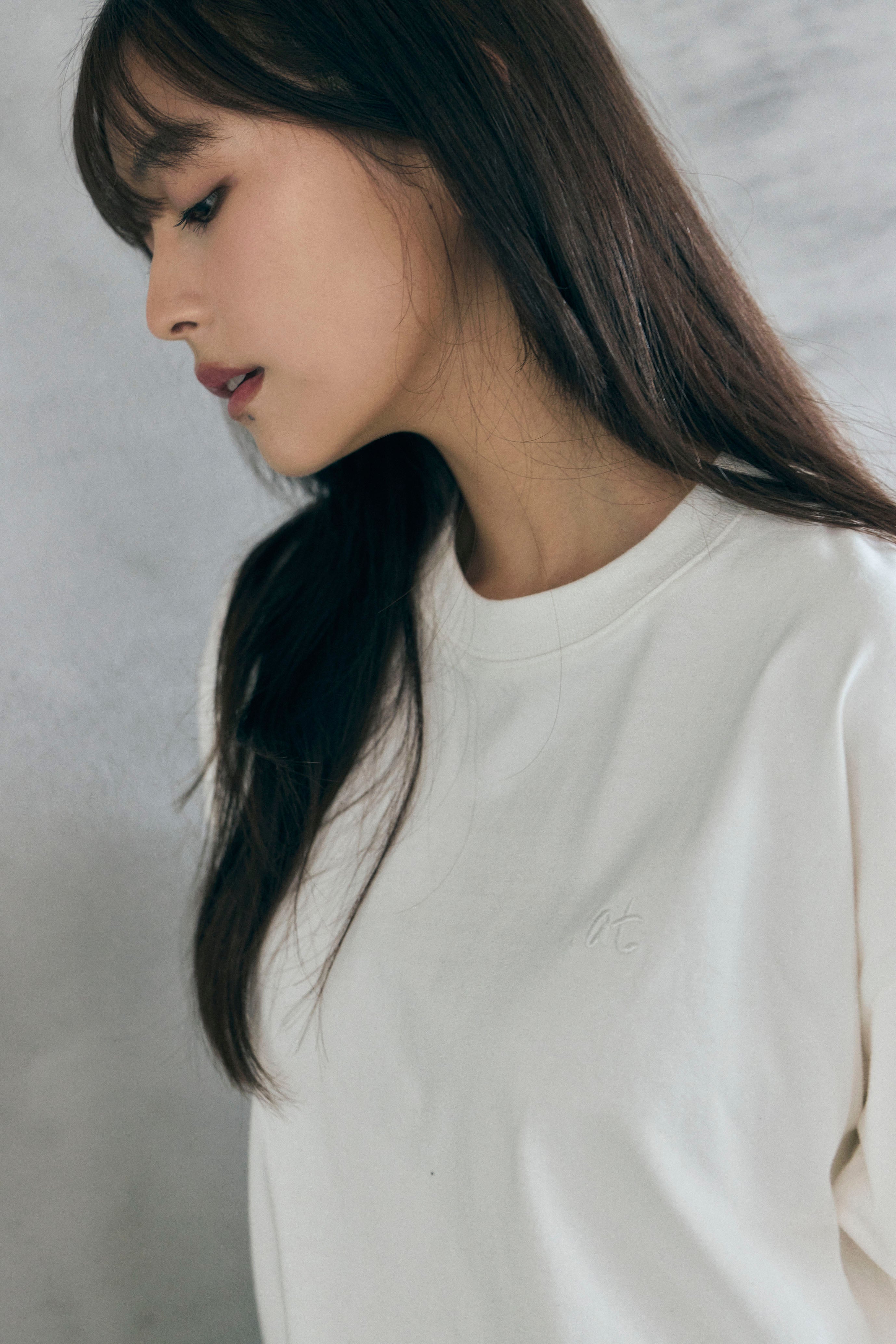 .at-Stripe Tape T-Shirt - White